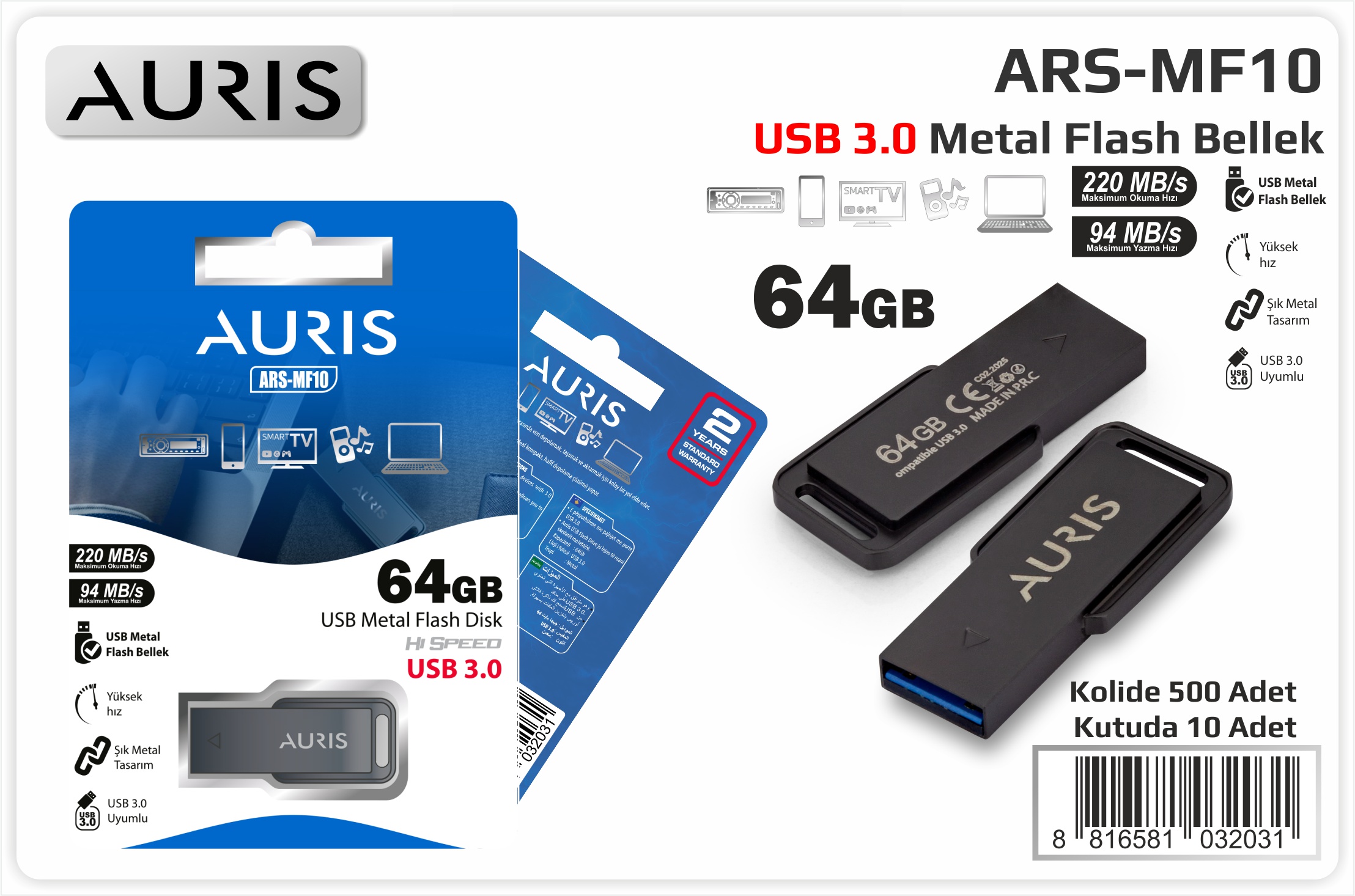 MF10 64 GB USB 3.0 Flash Bellek