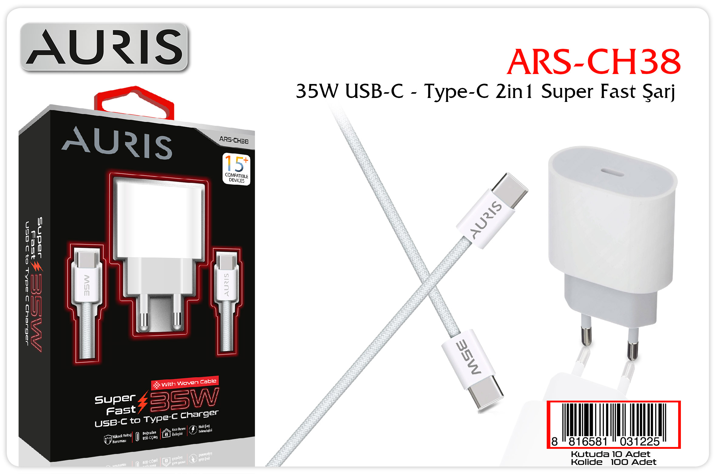 CH38 35W Usb-C Type-C Set