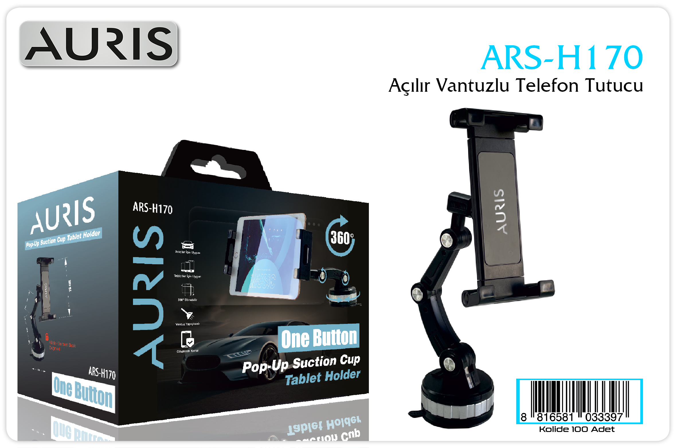 H170 Araç İçi Tablet Tutucu