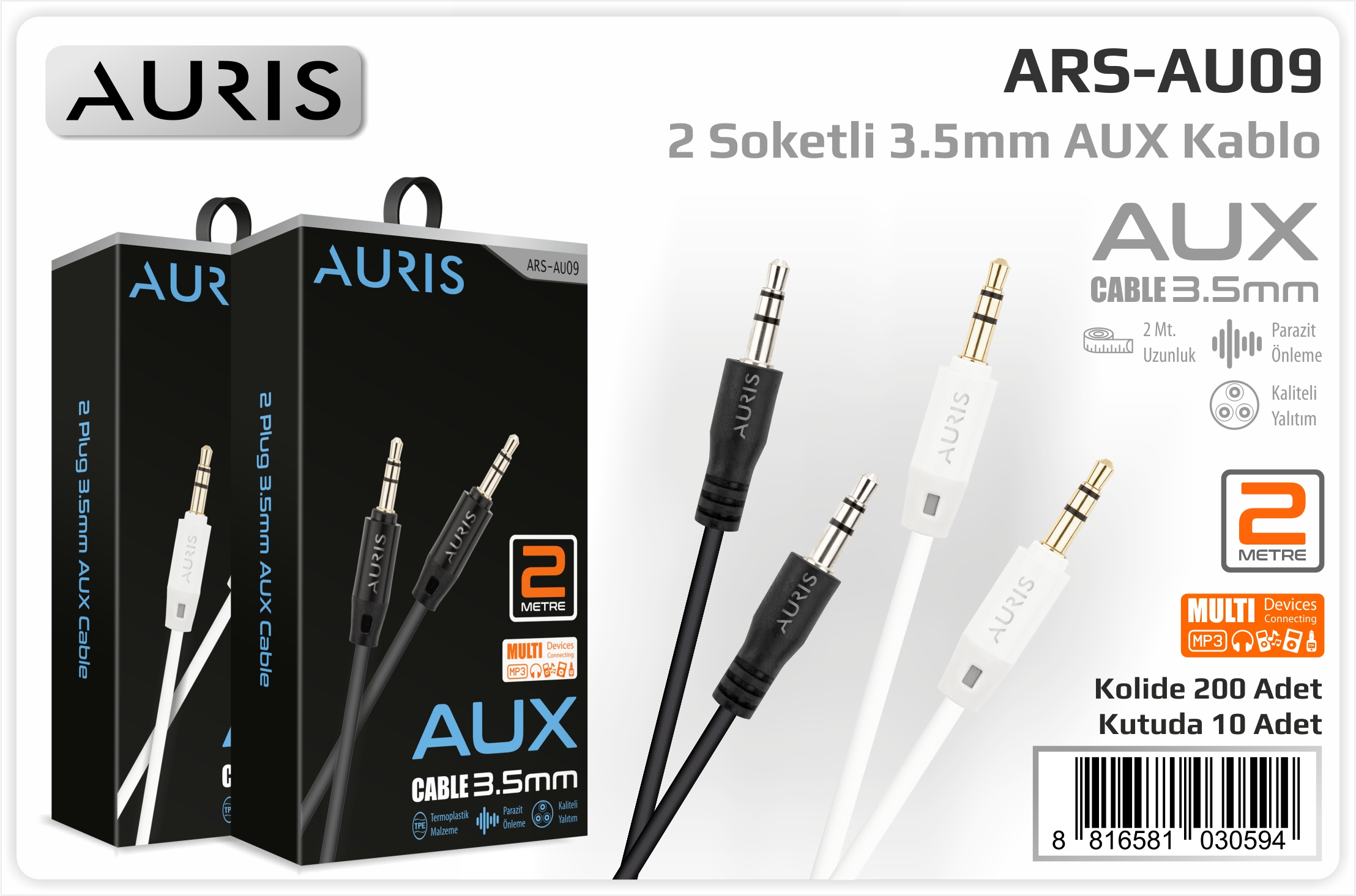AU09 Aux 2M Kablo 
