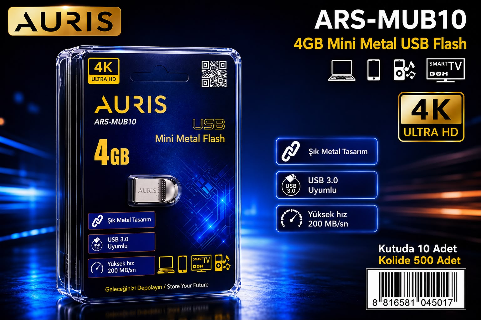 MUB10/4GB Mini Metal Usb Flash