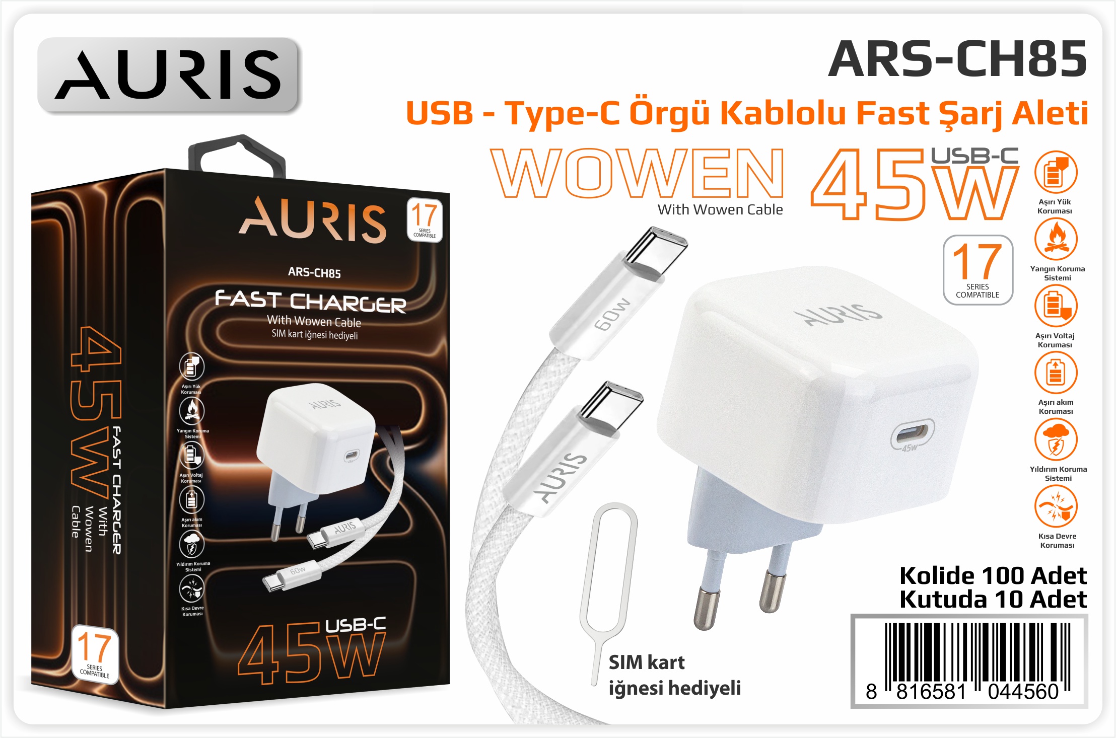 CH85 45W (İ17) Usb-C Type-C Set