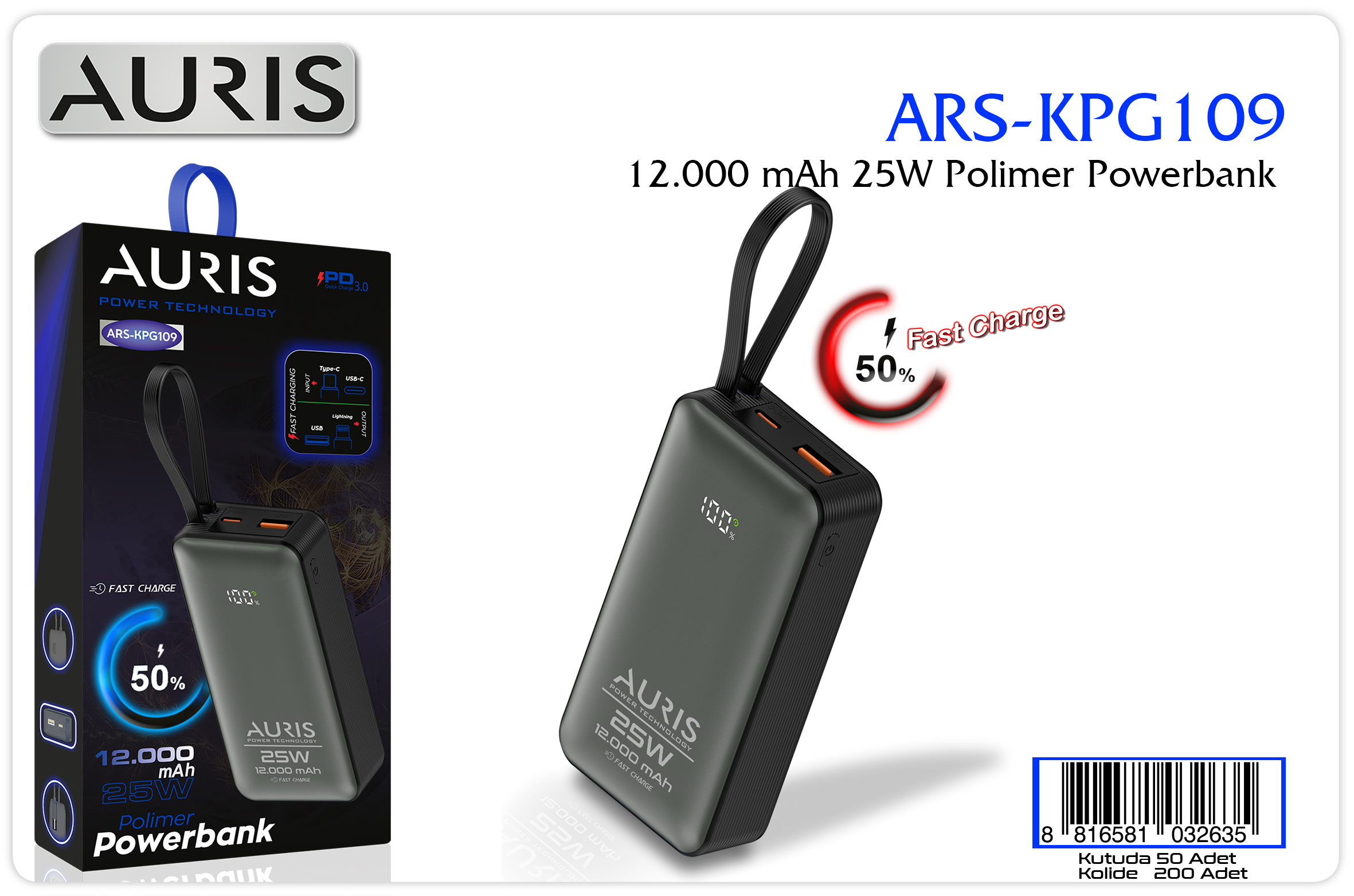 KPG109 12.000 Mah Super Fast
