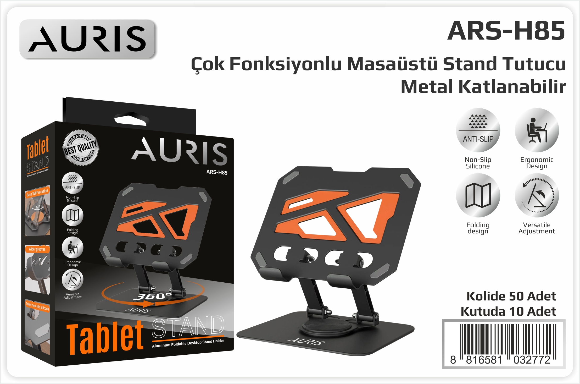 H85 Tablet Tut.Metal Masa Üstü