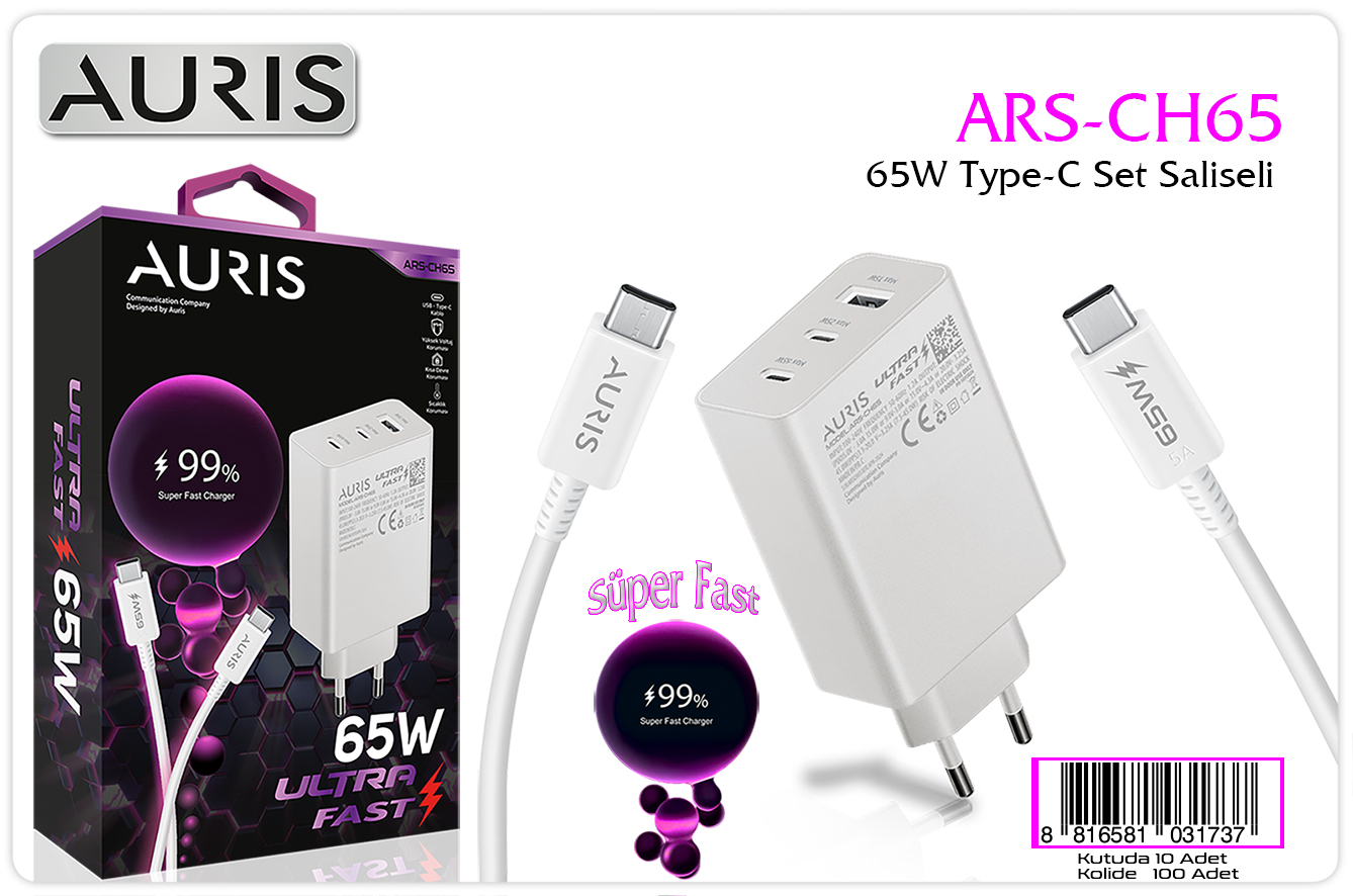 CH65 Type-C Set 65W Saliseli