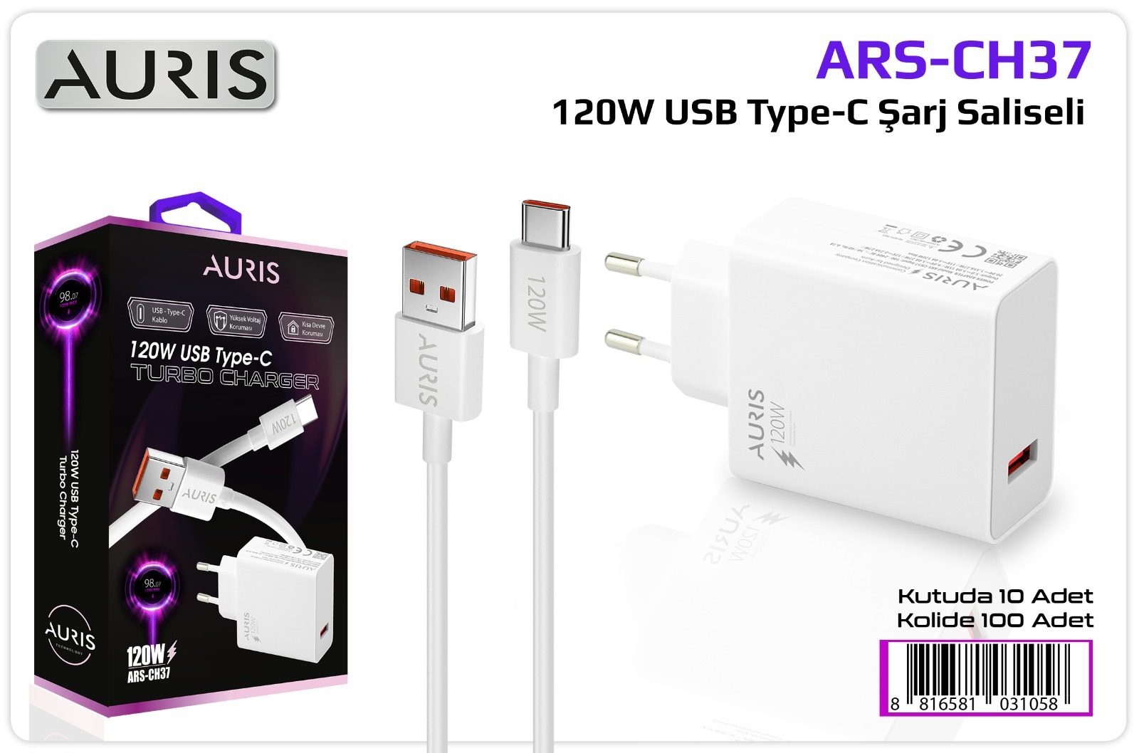 CH37 120W Type-C Saliseli Set