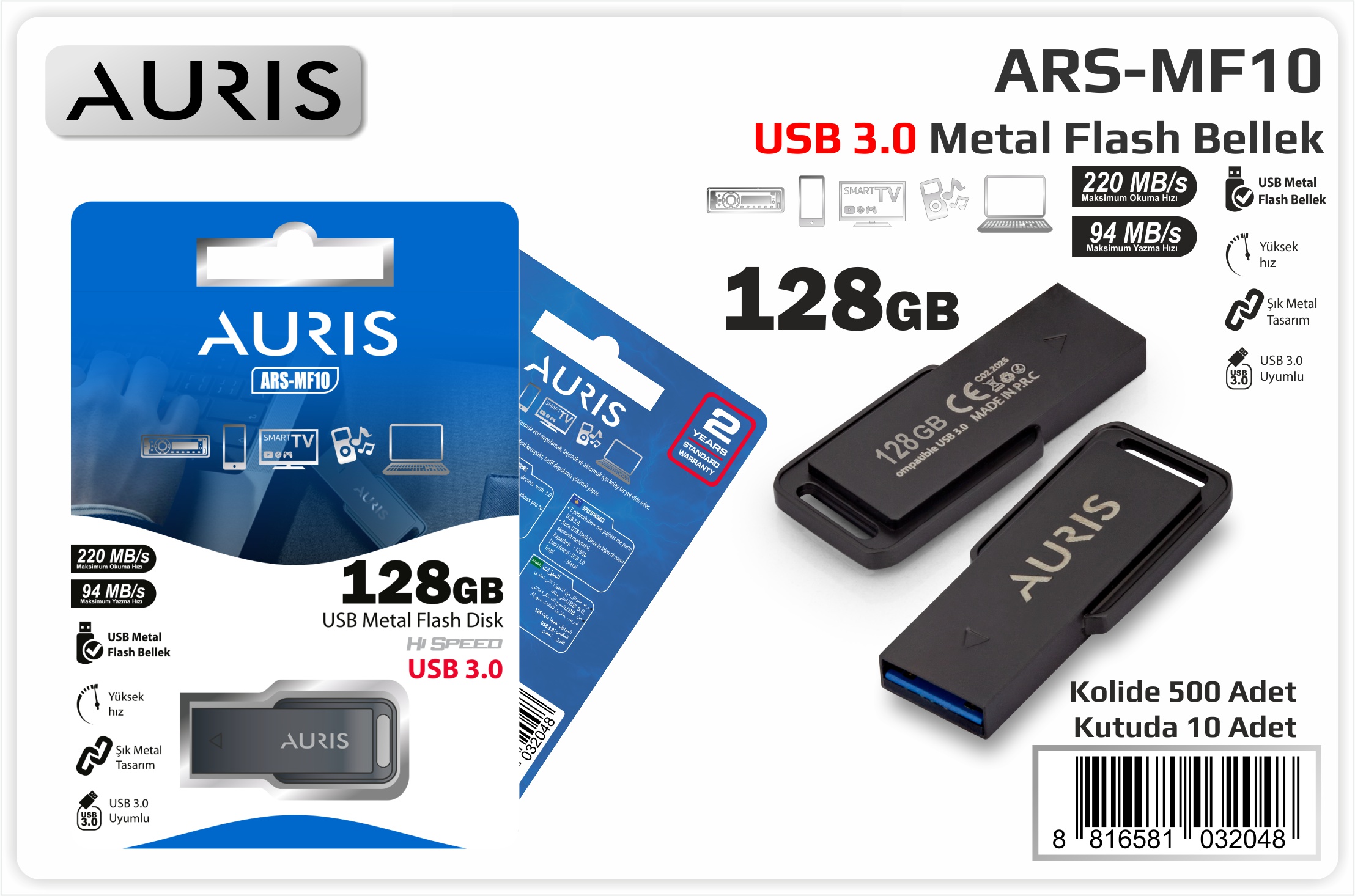 MF10 128 GB USB 3.0 Flash Bellek