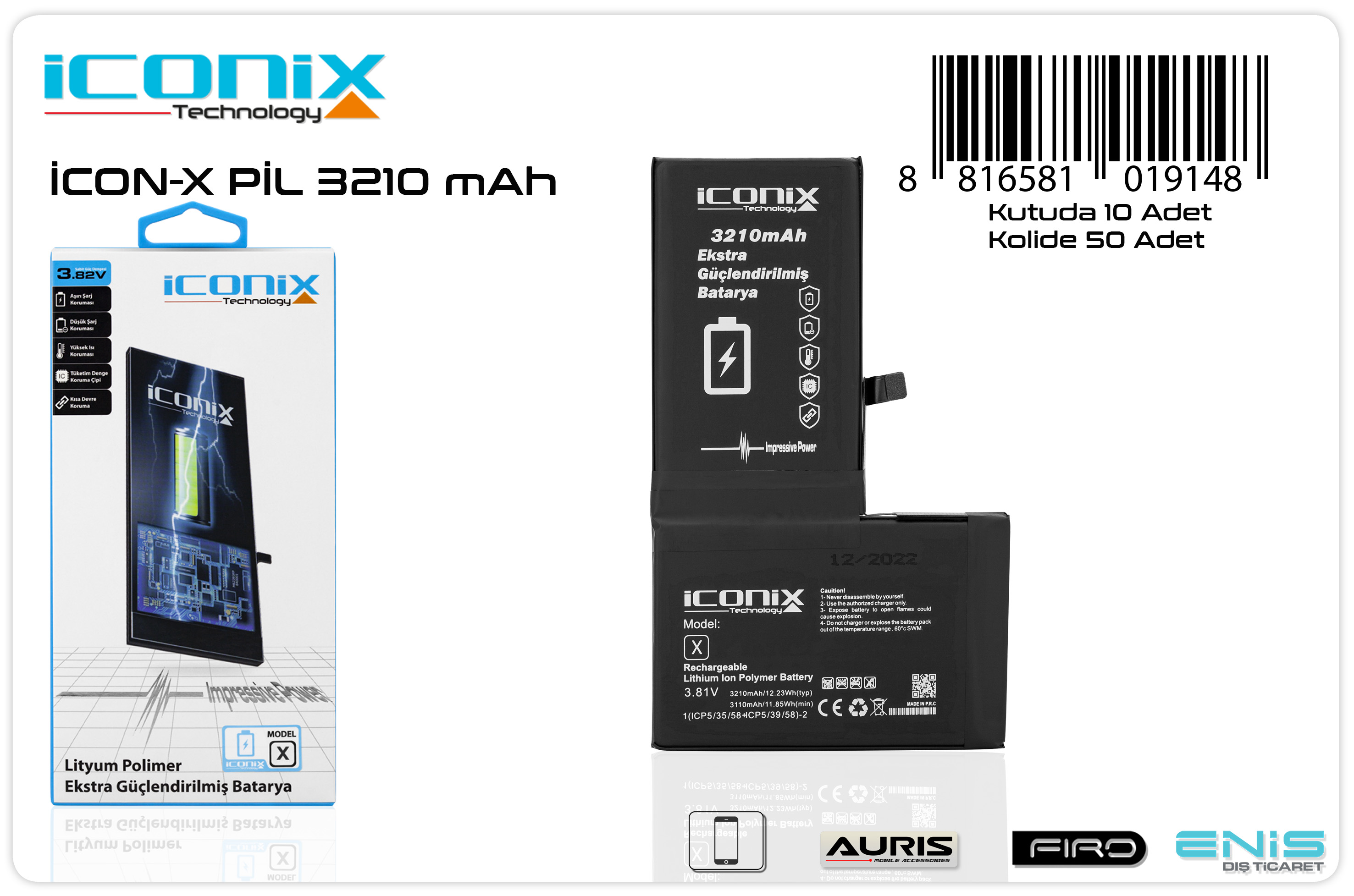 İCON-X PİL 3210 mAh