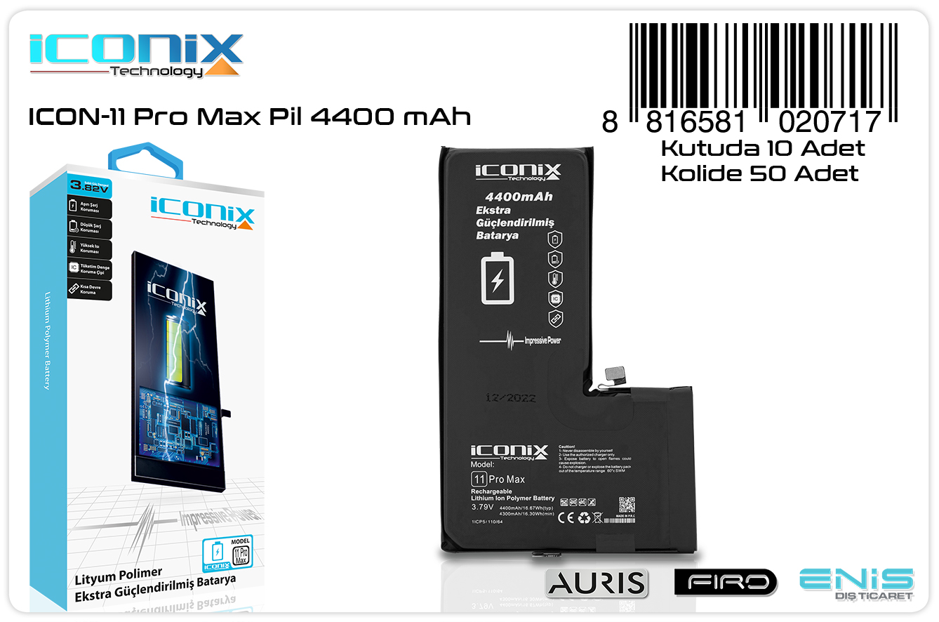 İCON-11 PRO MAX PİL 4400 mAh