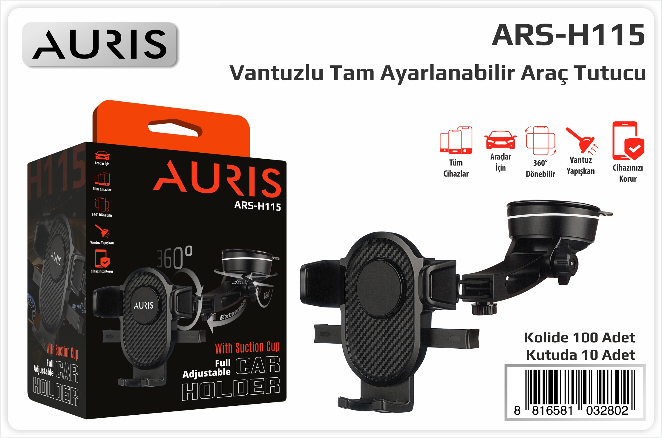 H115 Araç İçi Tel.Tutucu