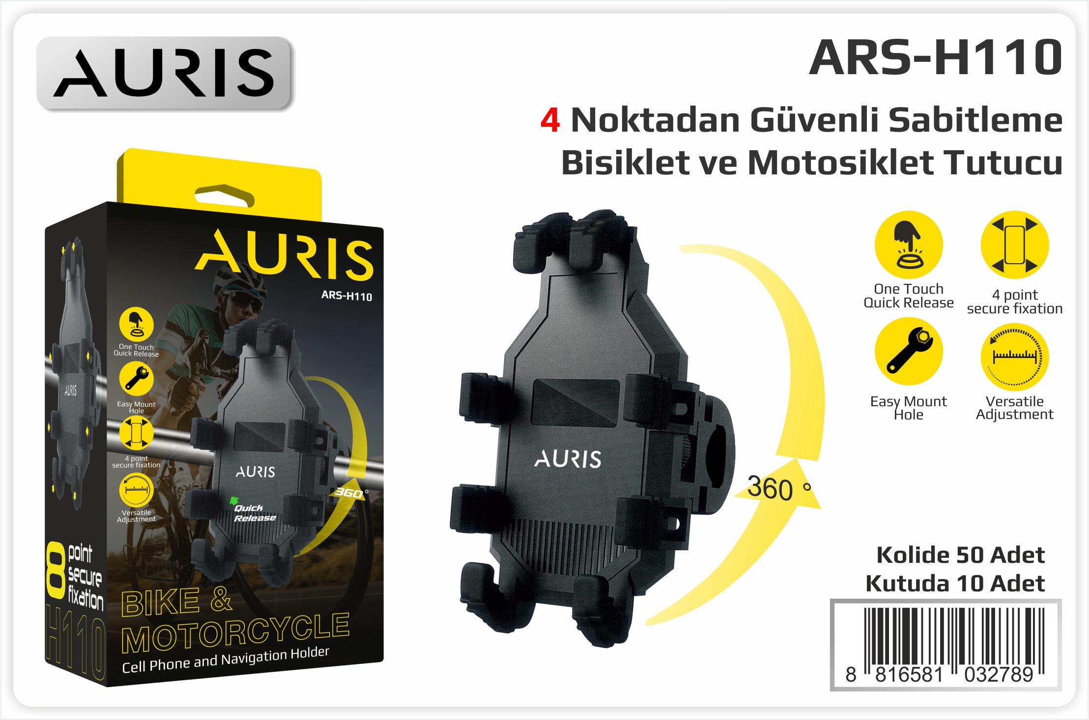 H110 Motorsiklet Tel.Tutucu