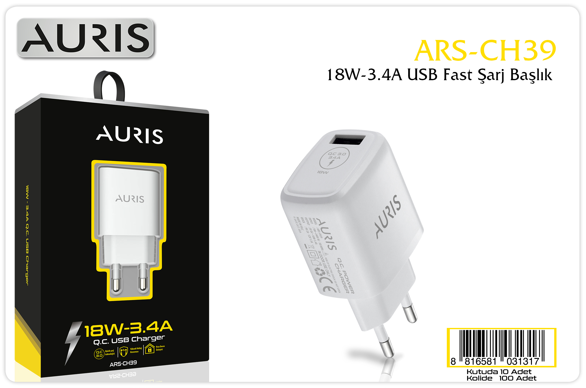CH39 18W Usb Fast Başlık