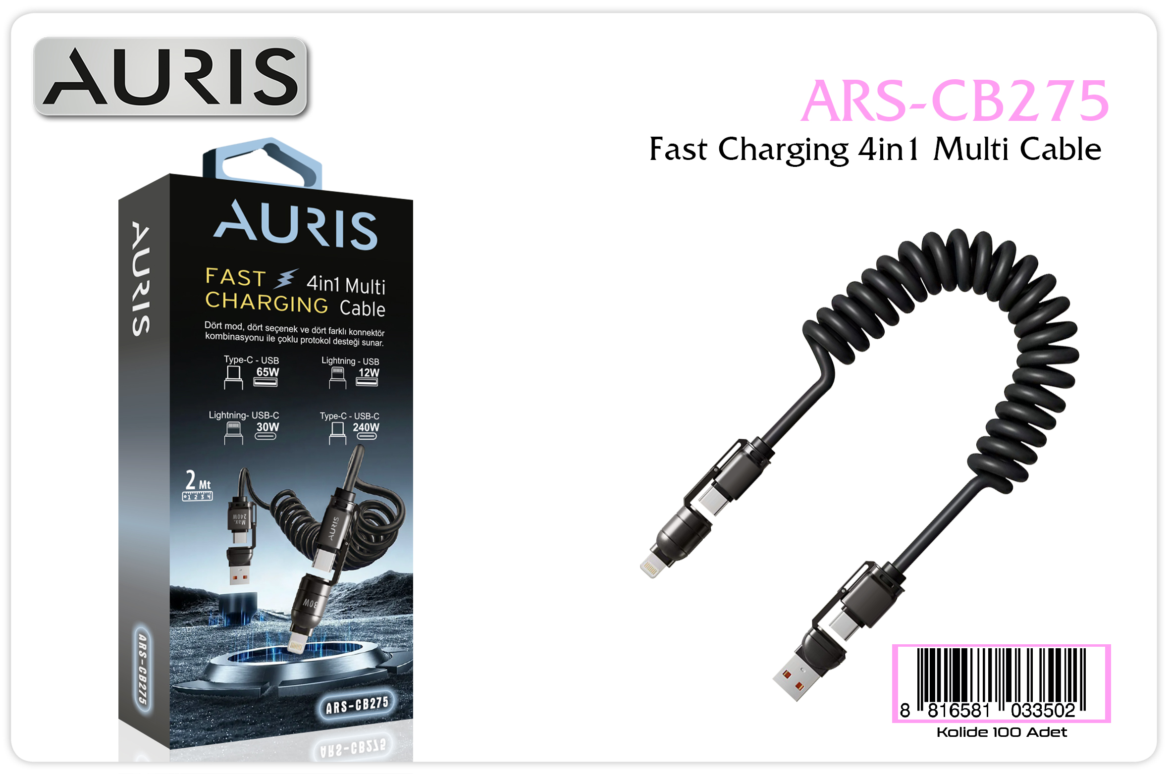 CB275 Spiralli 4in1 Kablo