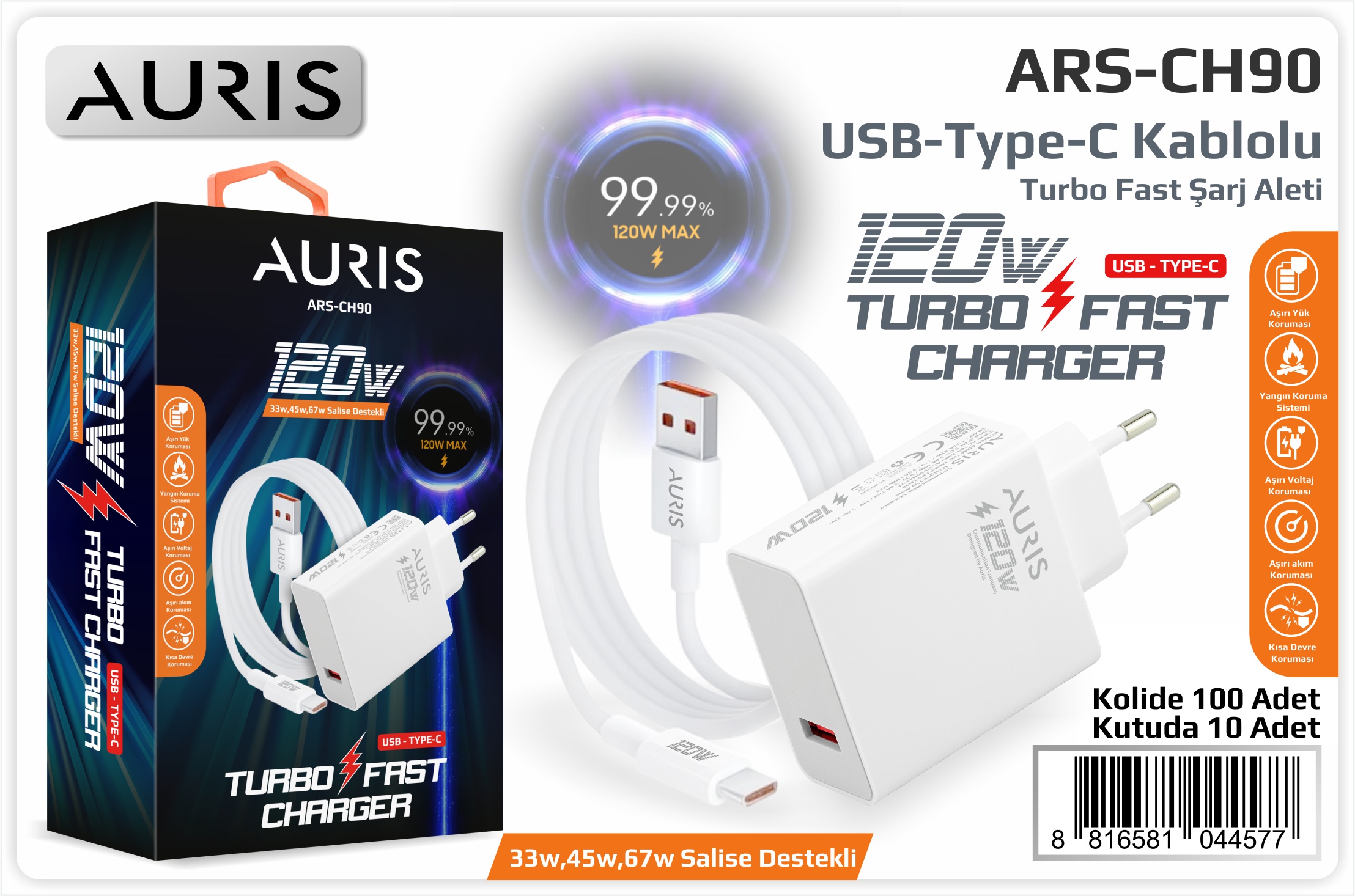 CH90 120W Saliseli Usb-C Type-C Set