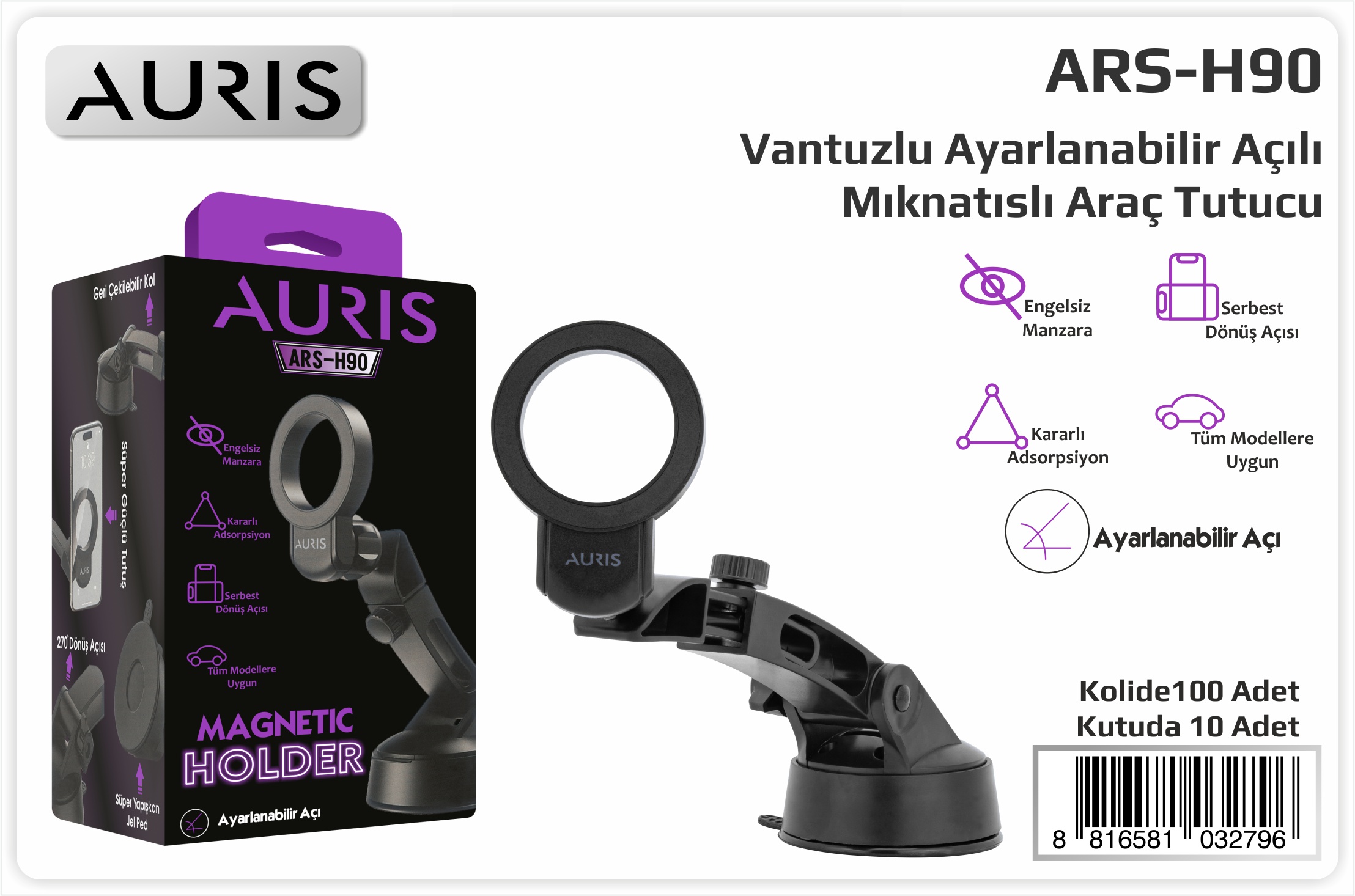 H90 Araç İçi Tel.Tutucu