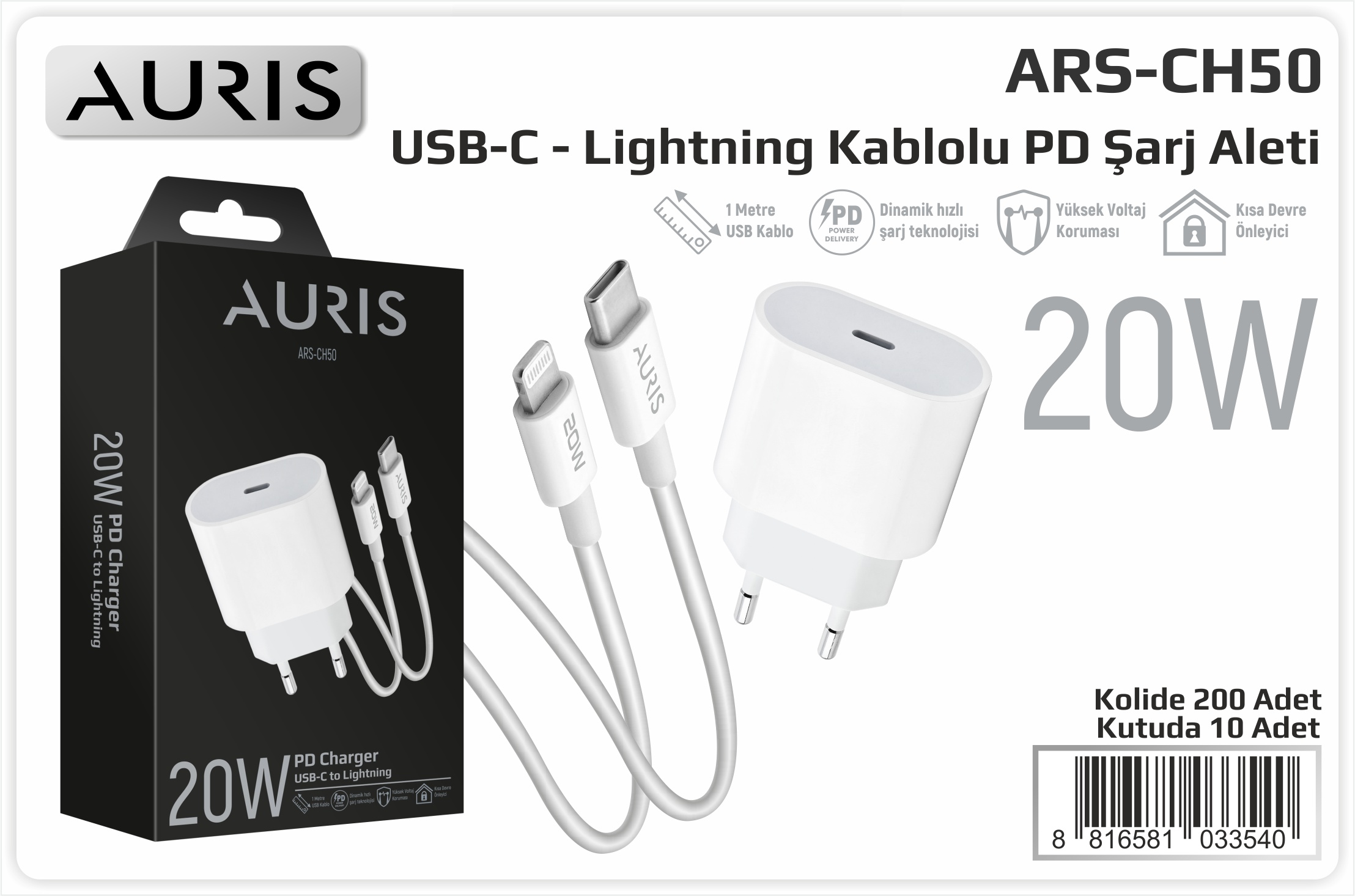 CH50 20W Set Usb-C Lightning Eco