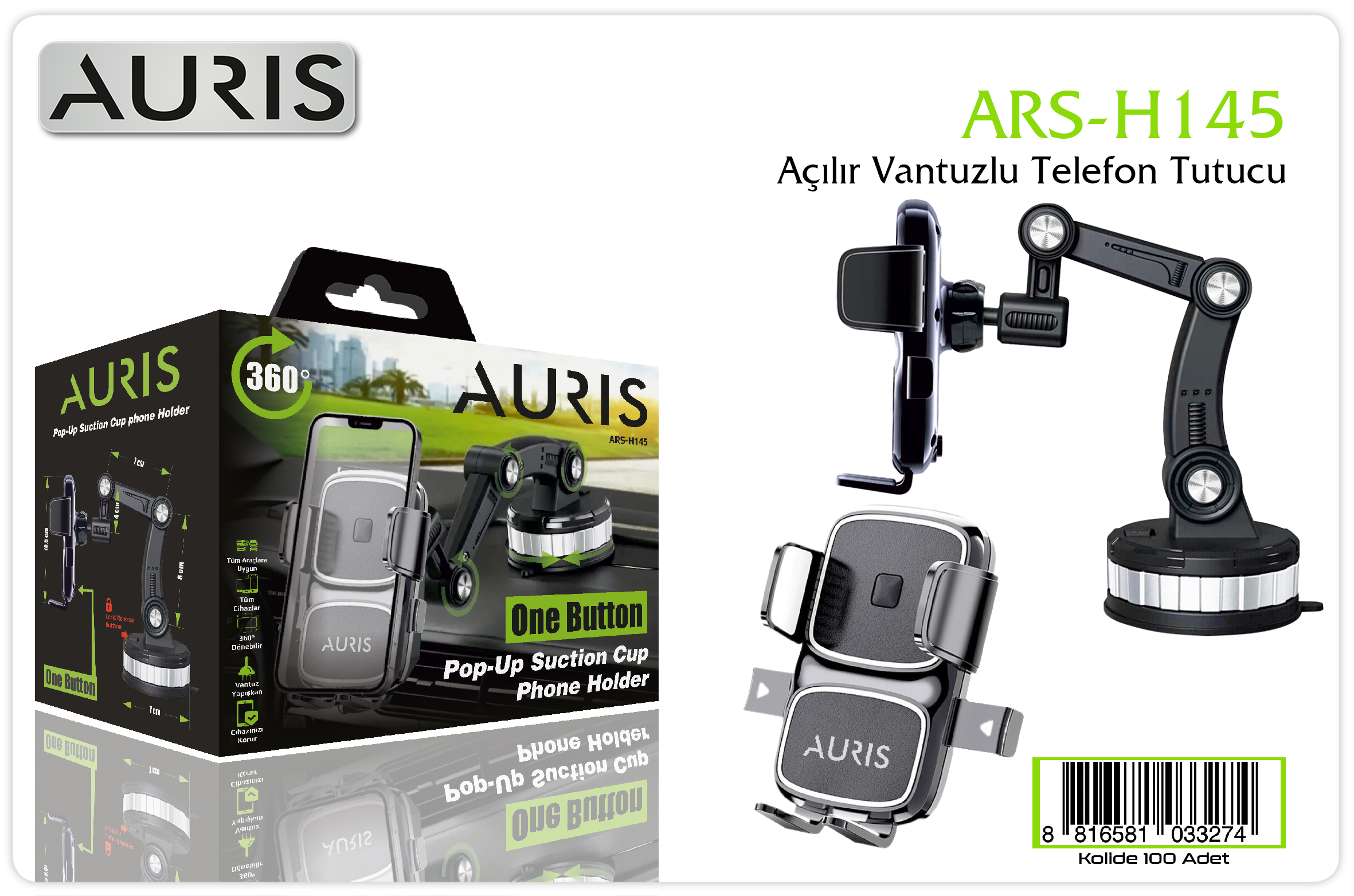 H145 Araç İçi Tel.Tutucu