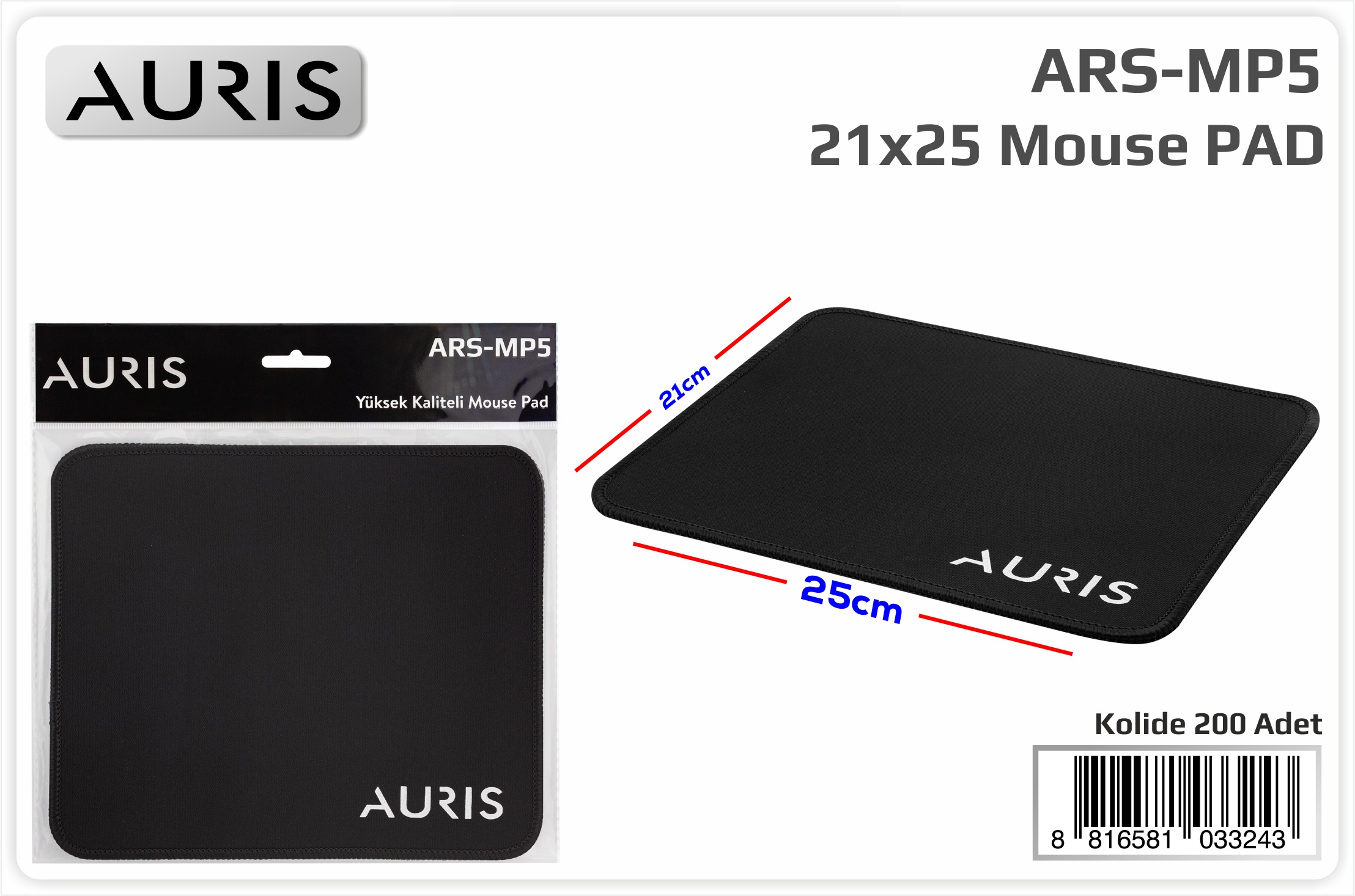 MP5 Mouse Pad 21X25 cm