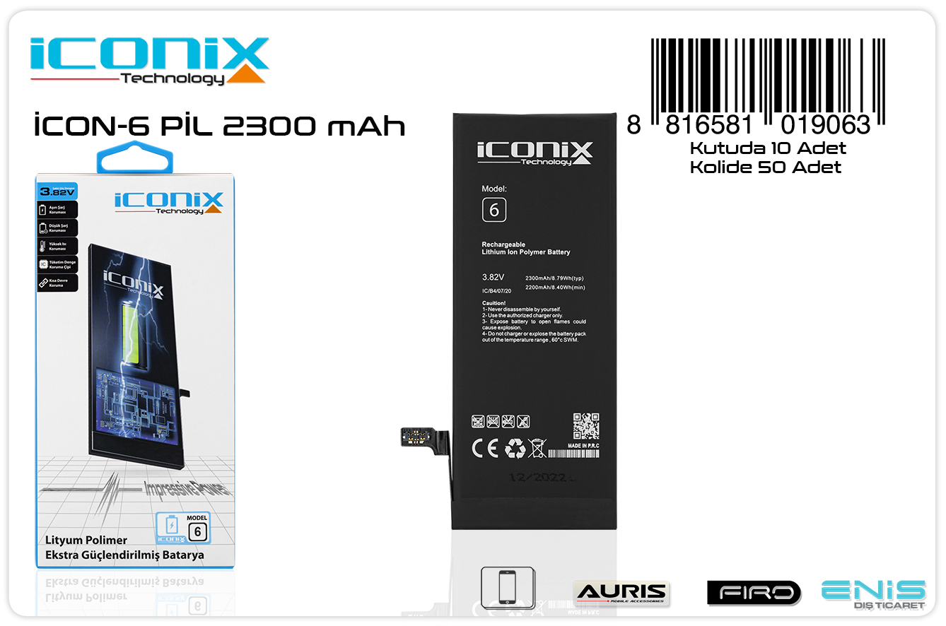 İCON-6 PİL 2300 mAh