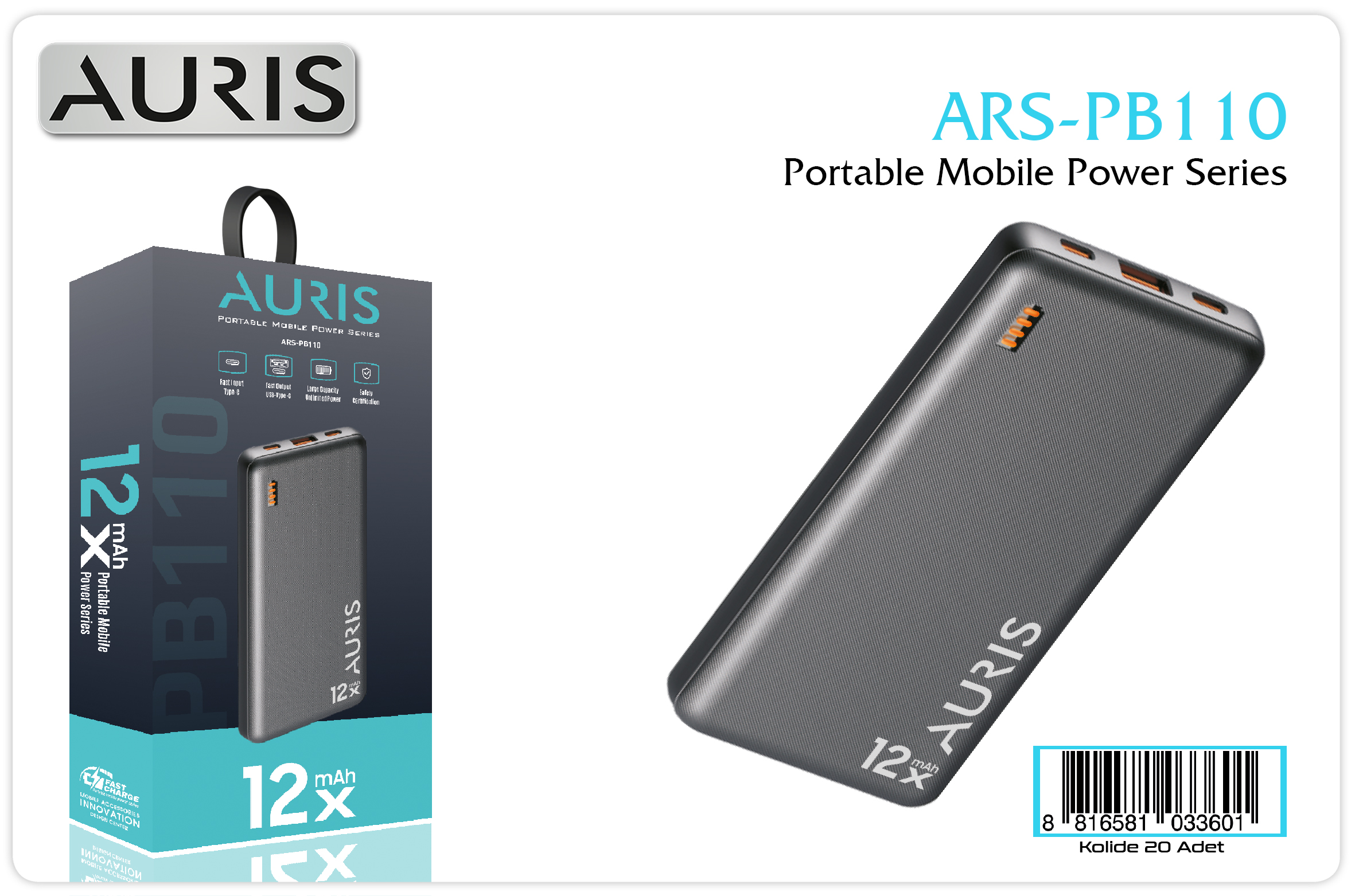 PB110 Fast 12.000 Mah