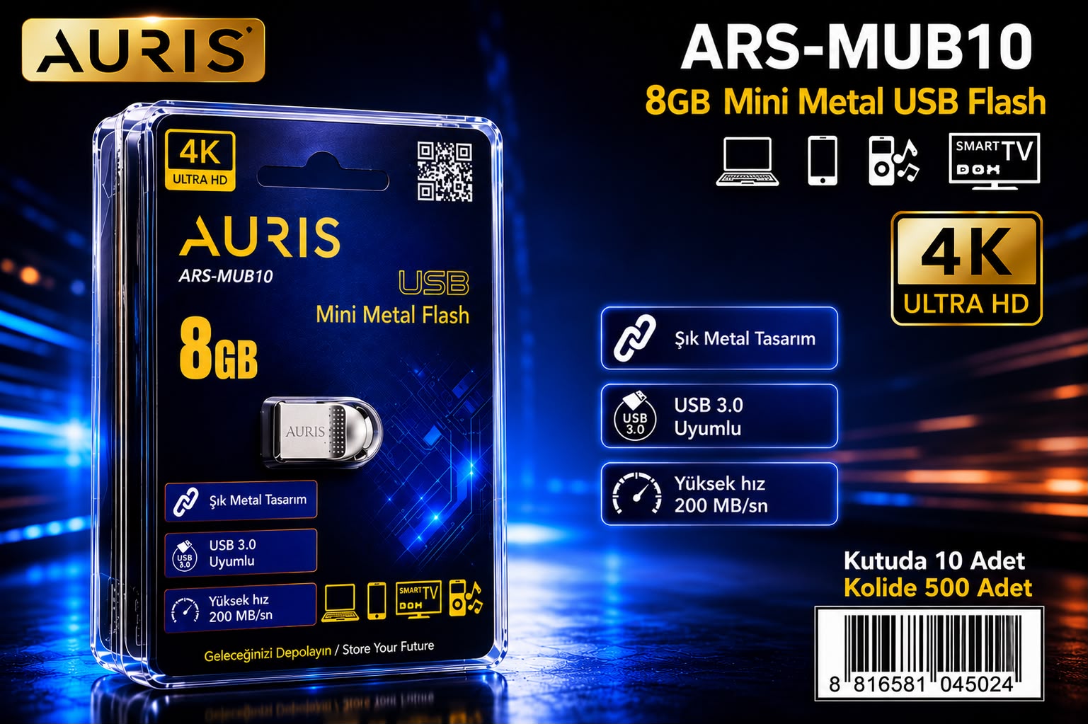 MUB10/8GB Mini Metal Usb Flash