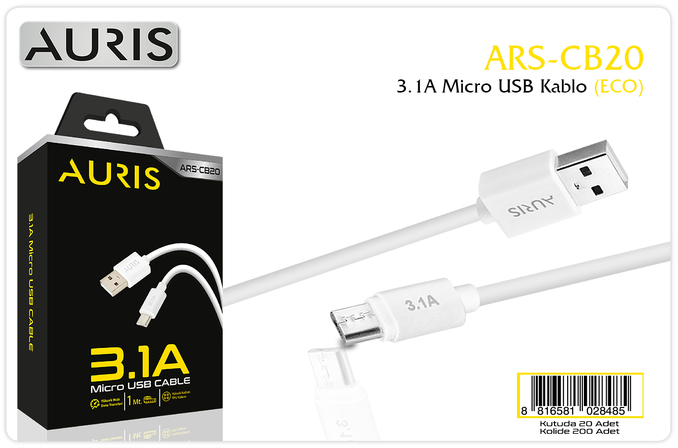 CB20 Eco Micro Kablo 3.1A