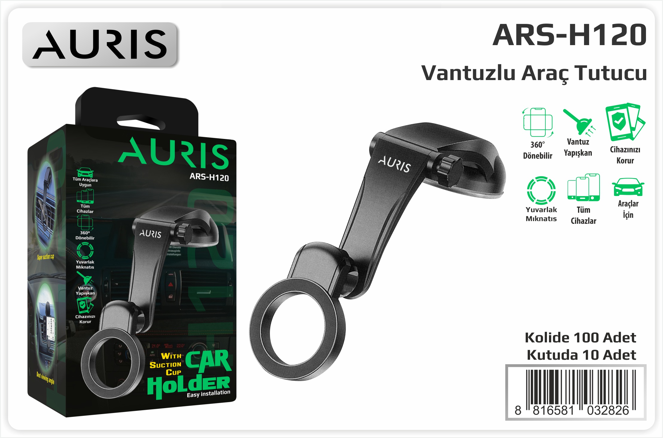 H120  Araç İçi Tel.Tutucu