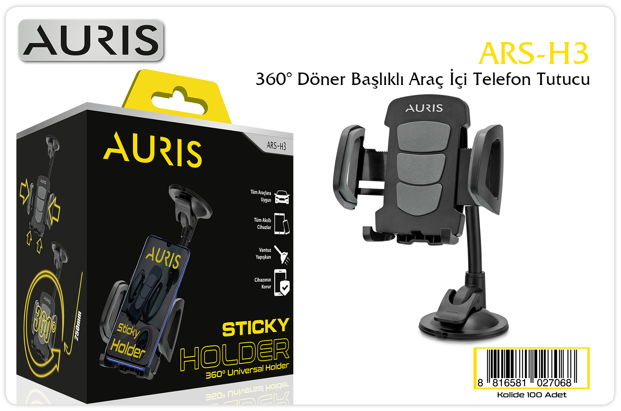 H3 Araç İçi Tel.Tutucu