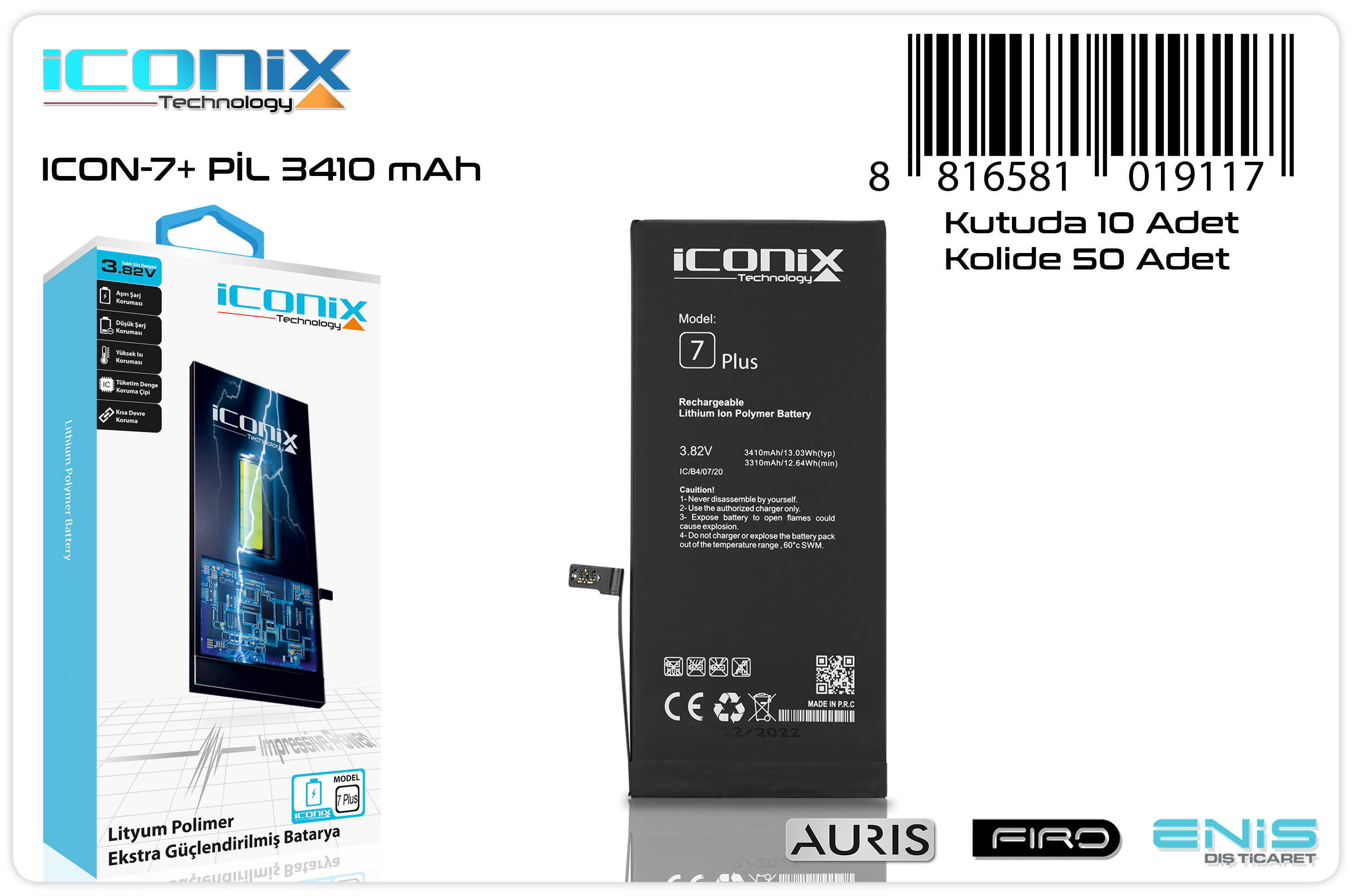 İCON-7+ PİL 3410 mAh