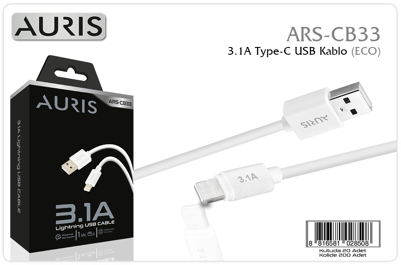CB33 Eco Lightning Kablo 3.1A
