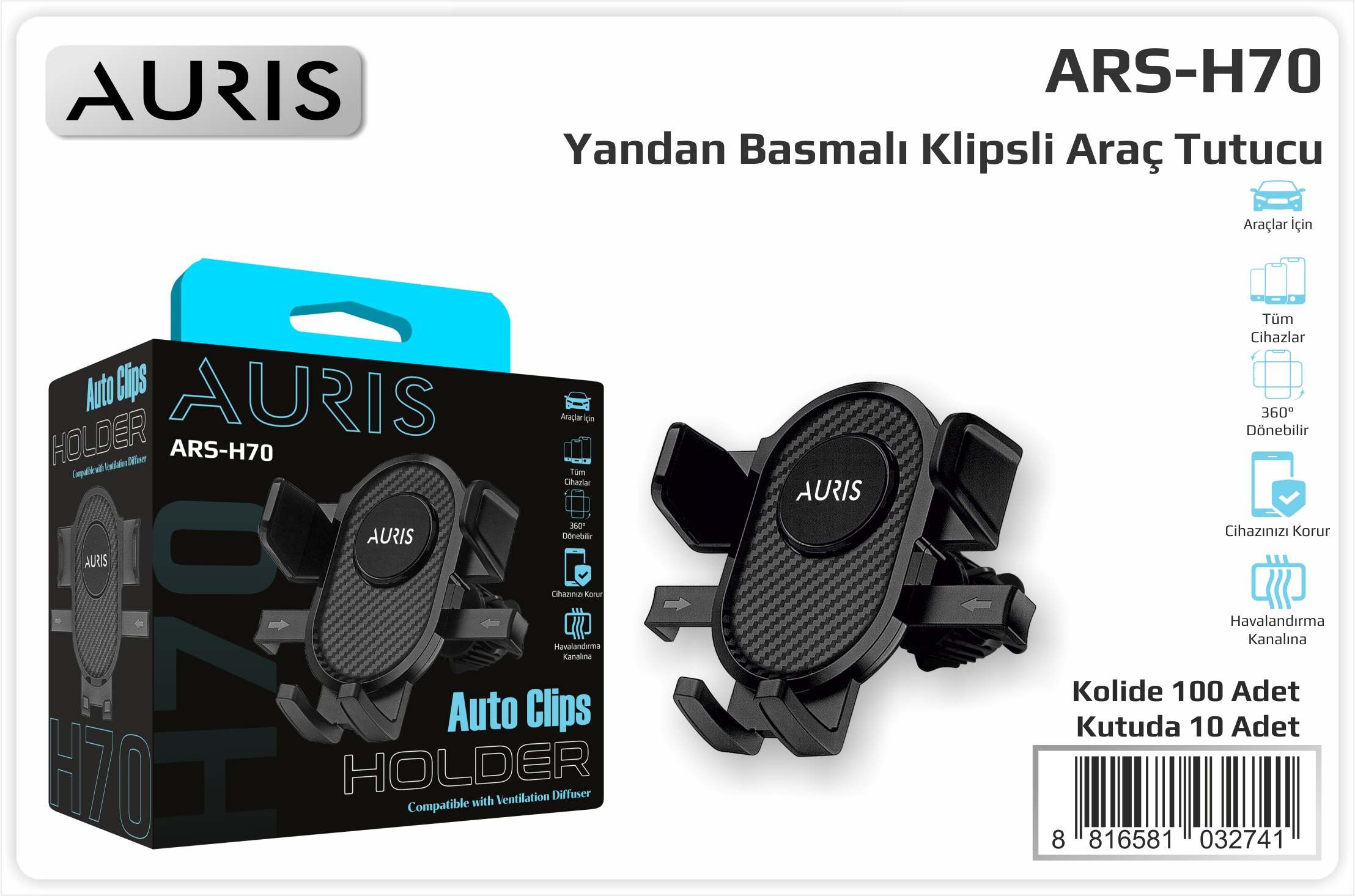 H70 Araç İçi Tel.Tutucu