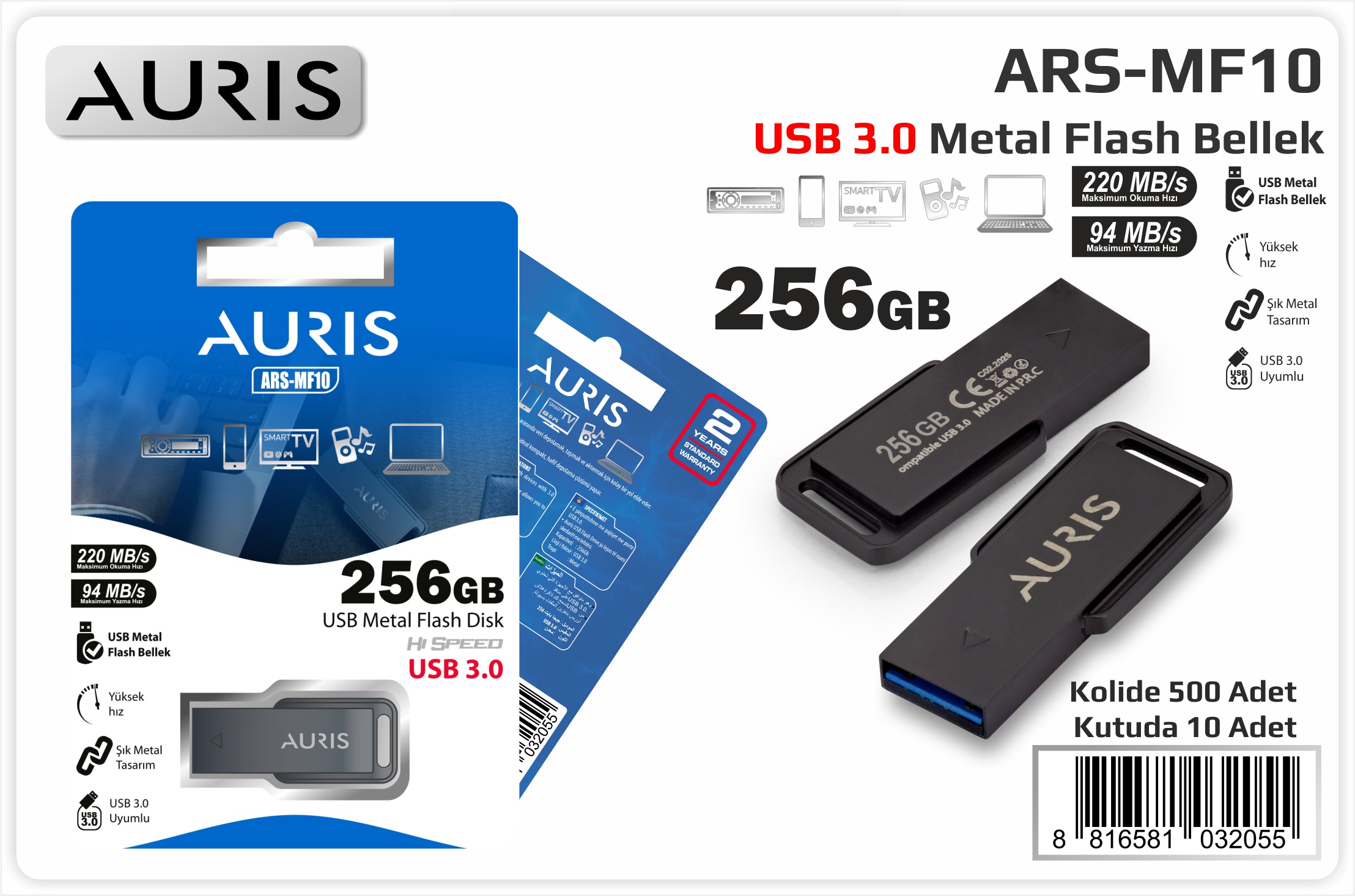 MF10 256 GB USB 3.0 Flash Bellek
