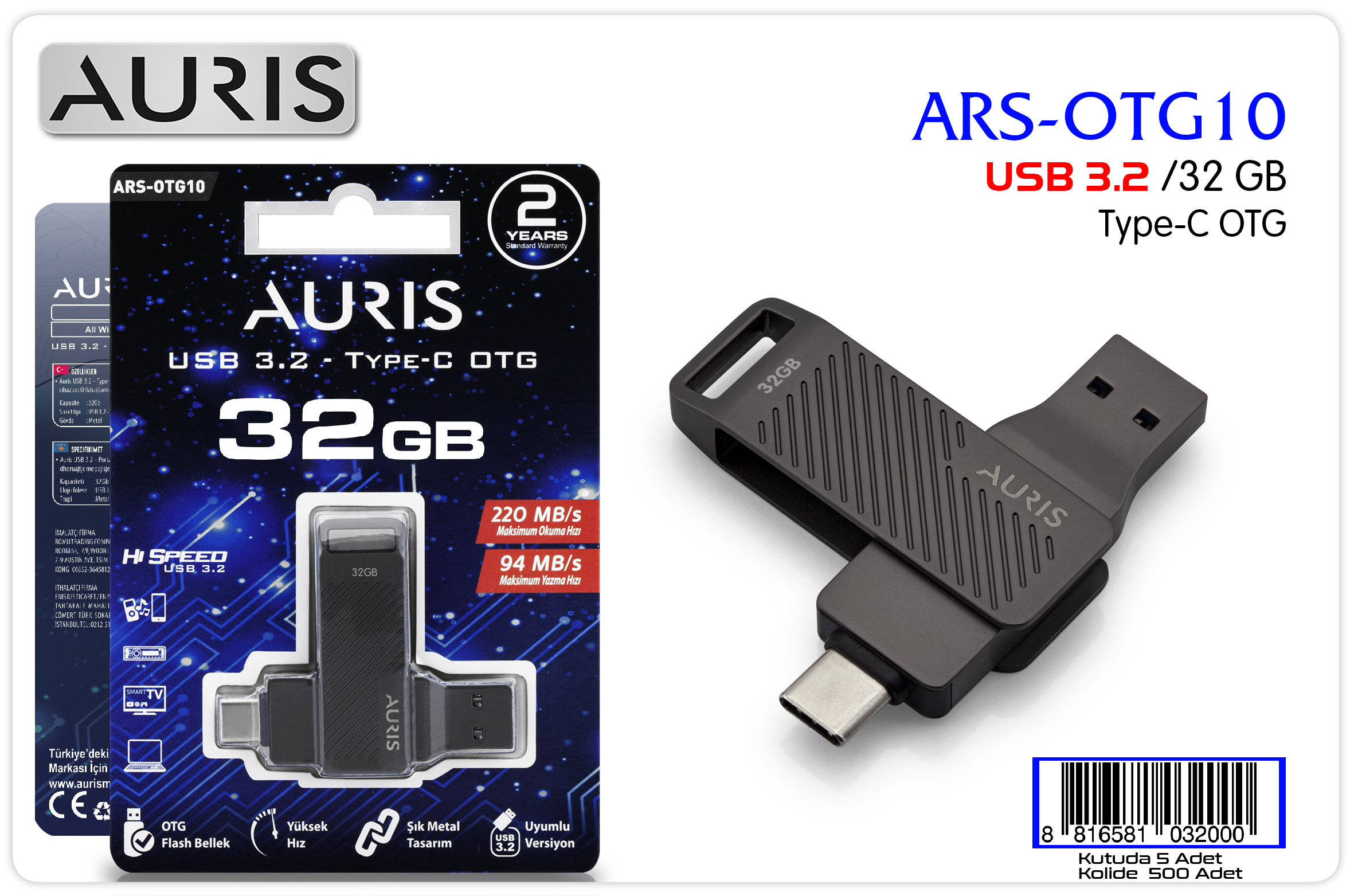 OTG10 32 GB USB 3.2 Type-C Flash