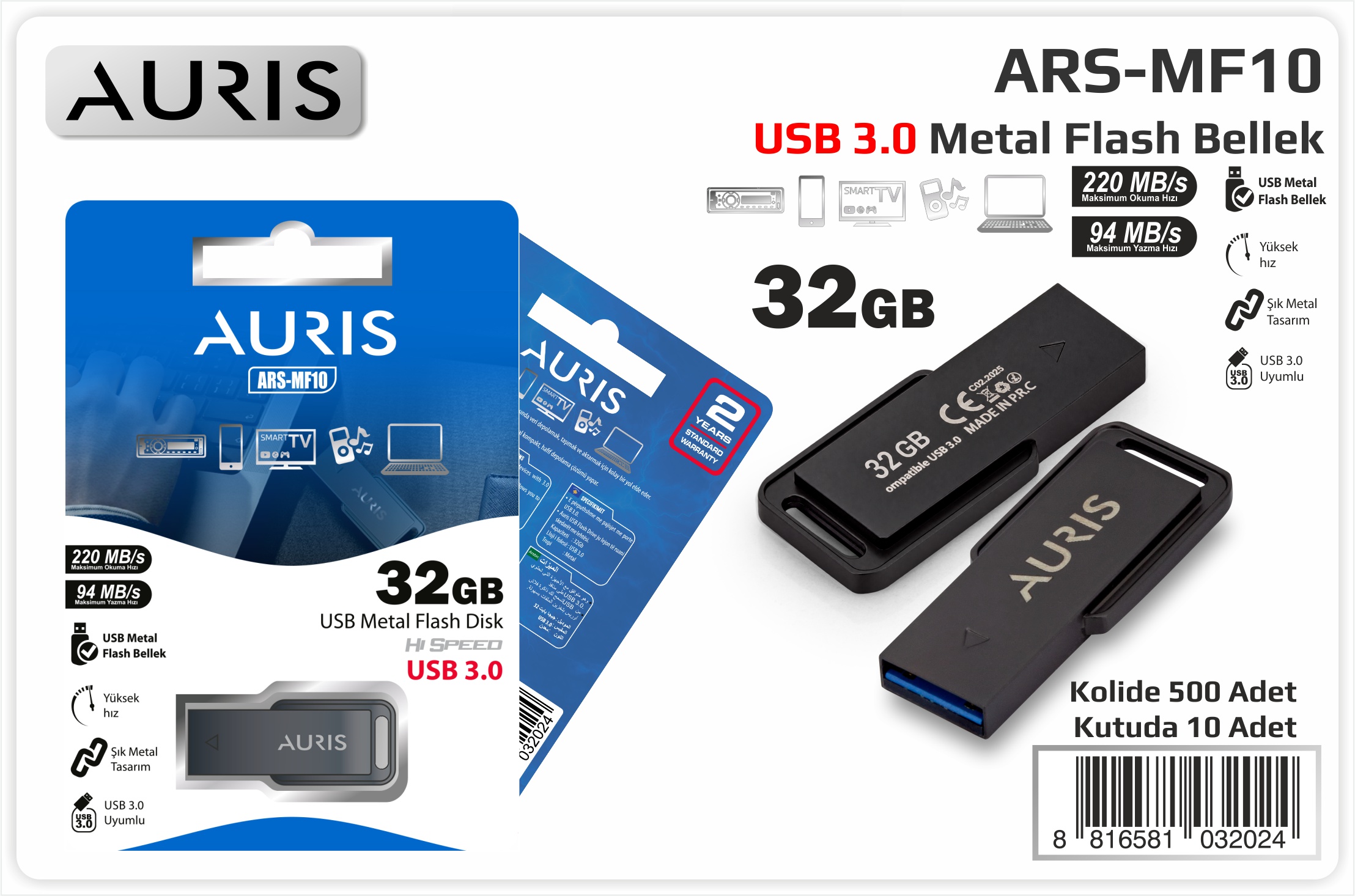 MF10 32 GB USB 3.0 Flash Bellek
