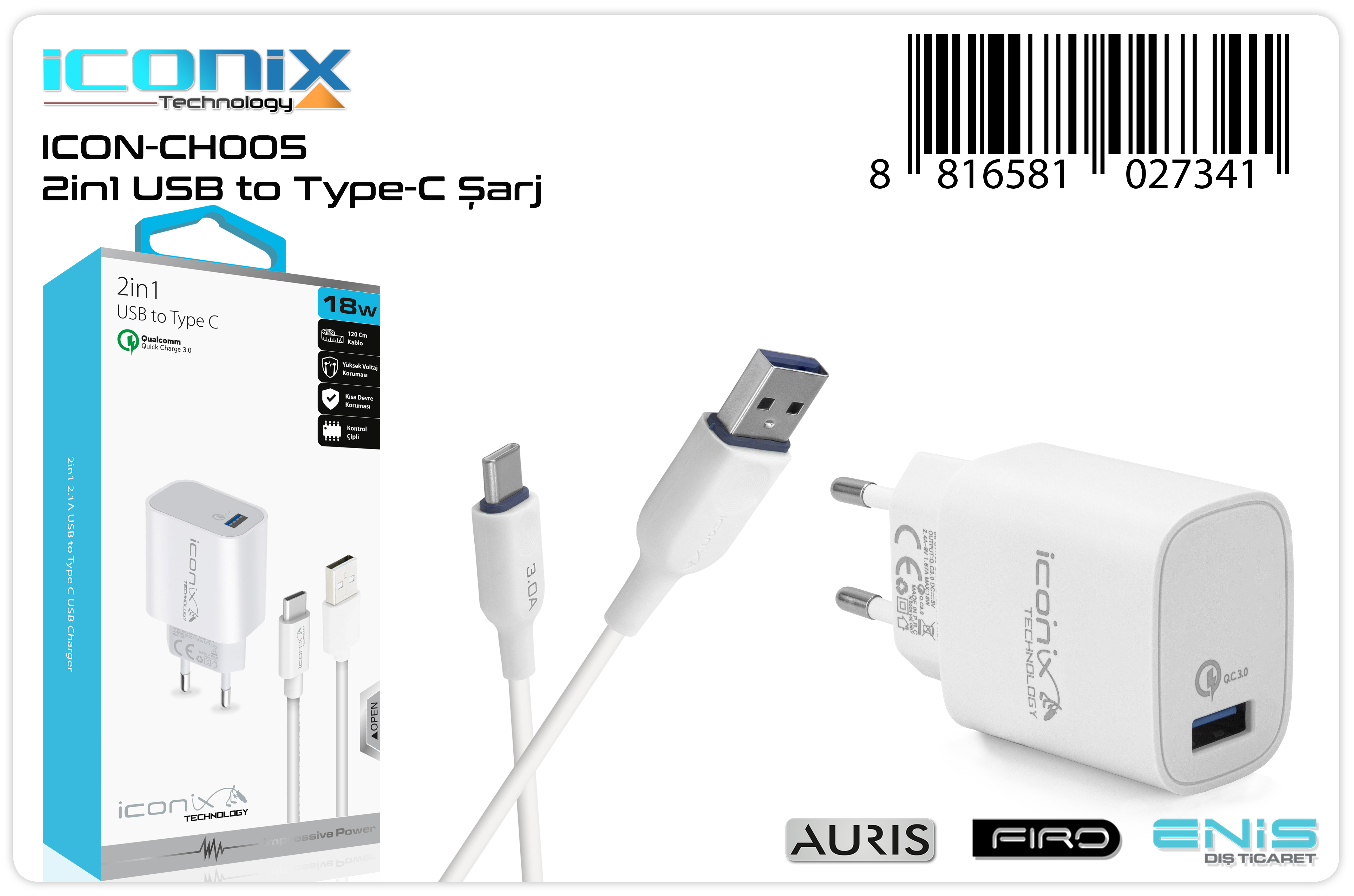İCONİX CH05 Type-C Set 3A