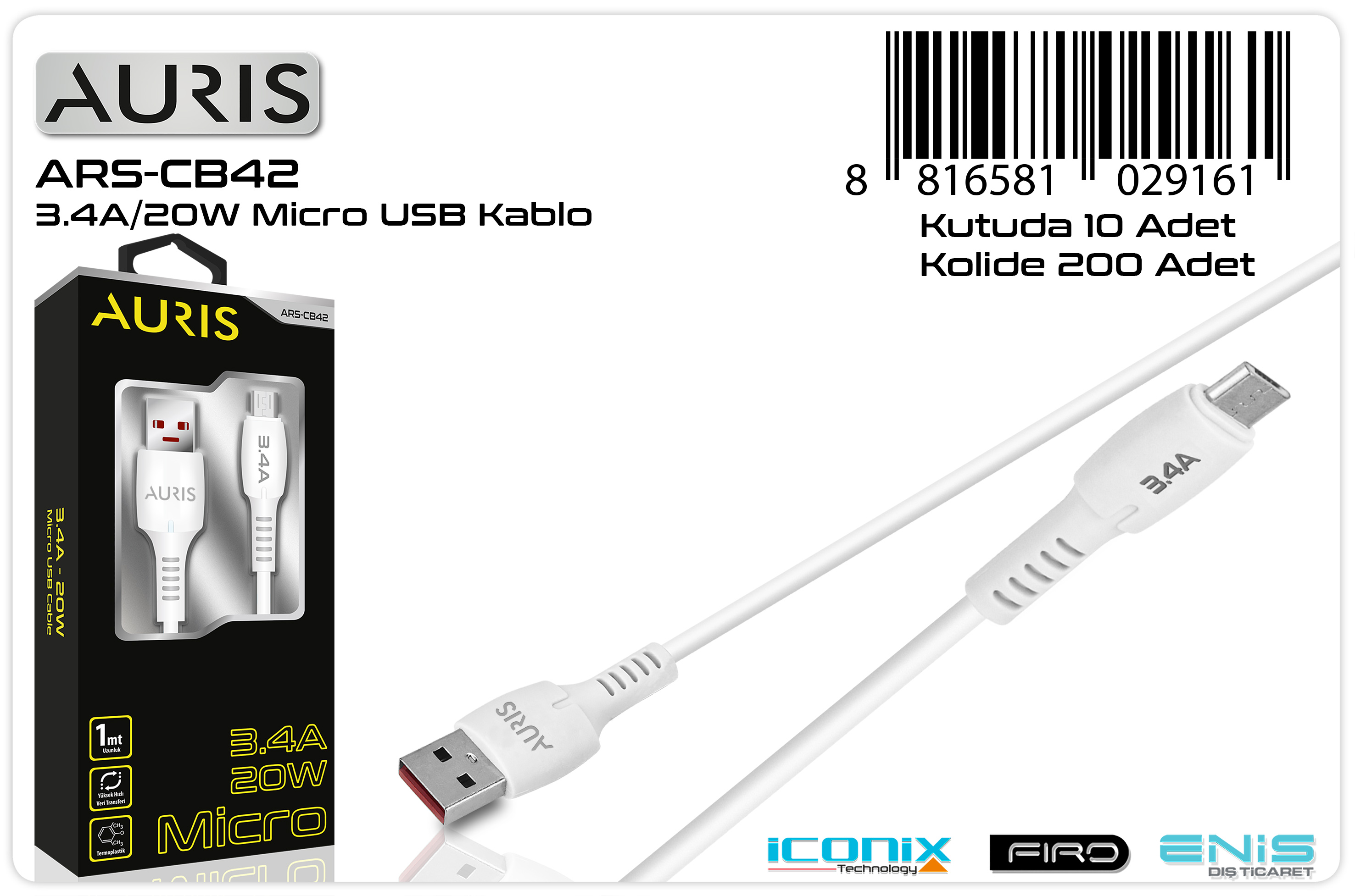CB42 Micro Kablo 3.4A