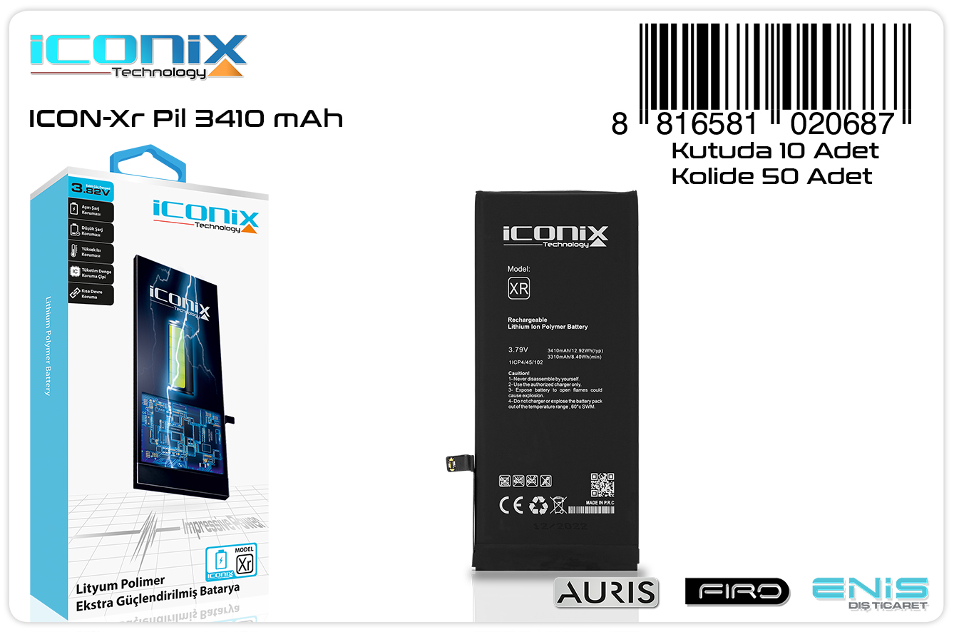 İCON-XR PİL 3410 mAh