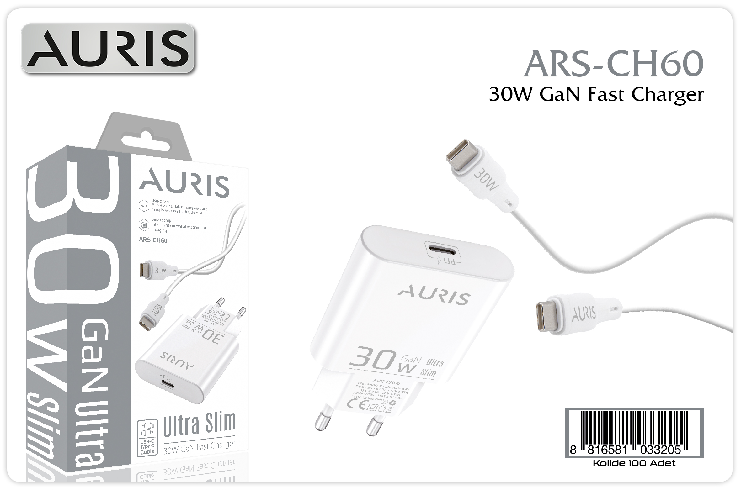 CH60 30W GaN Usb-C Type-C Set