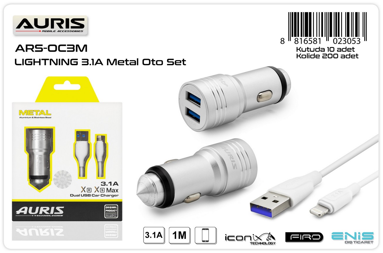 ARS-OC3M Lightning Oto Set 3.1A Metal