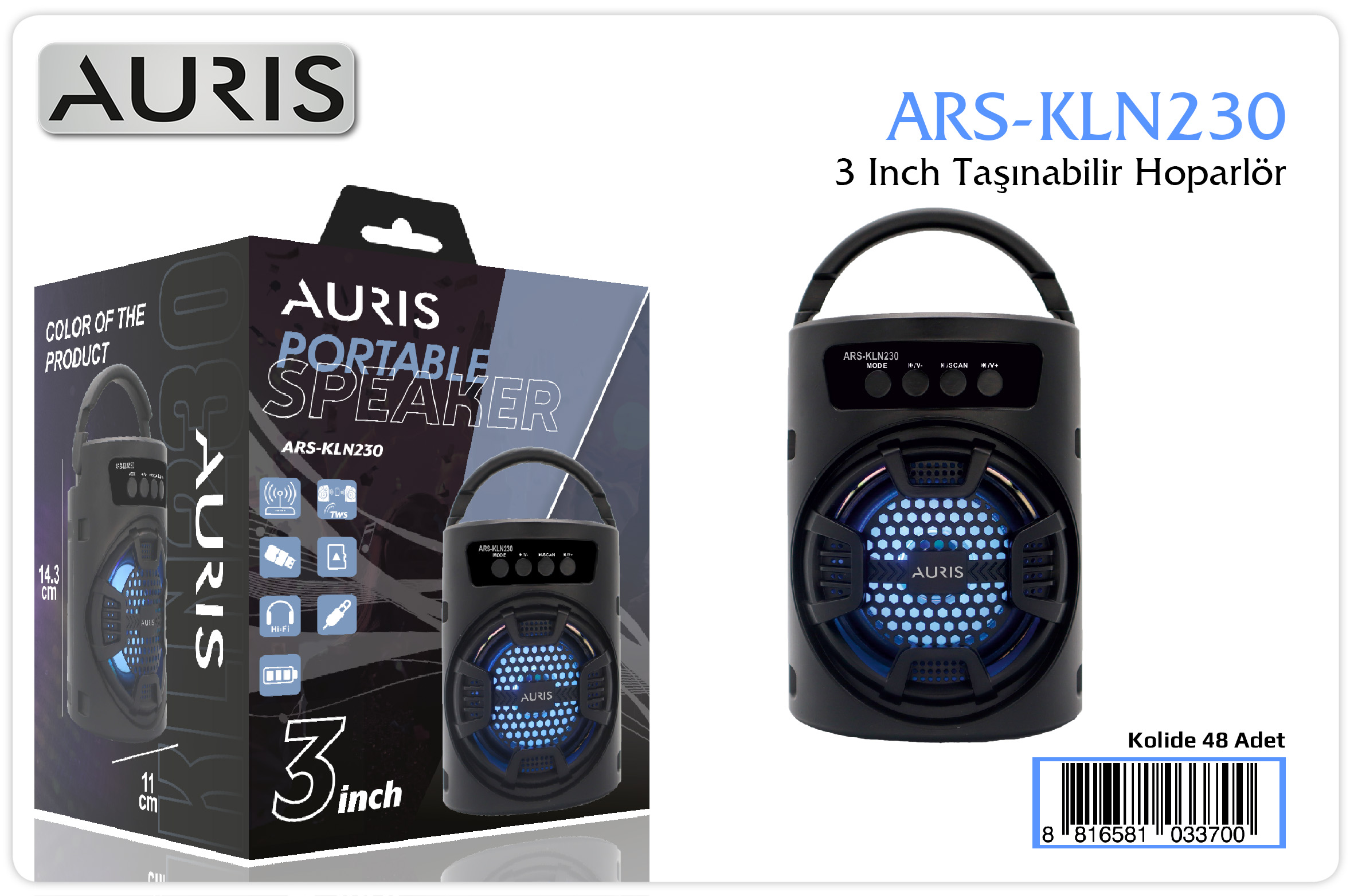 KLN230 Speaker 3 inç