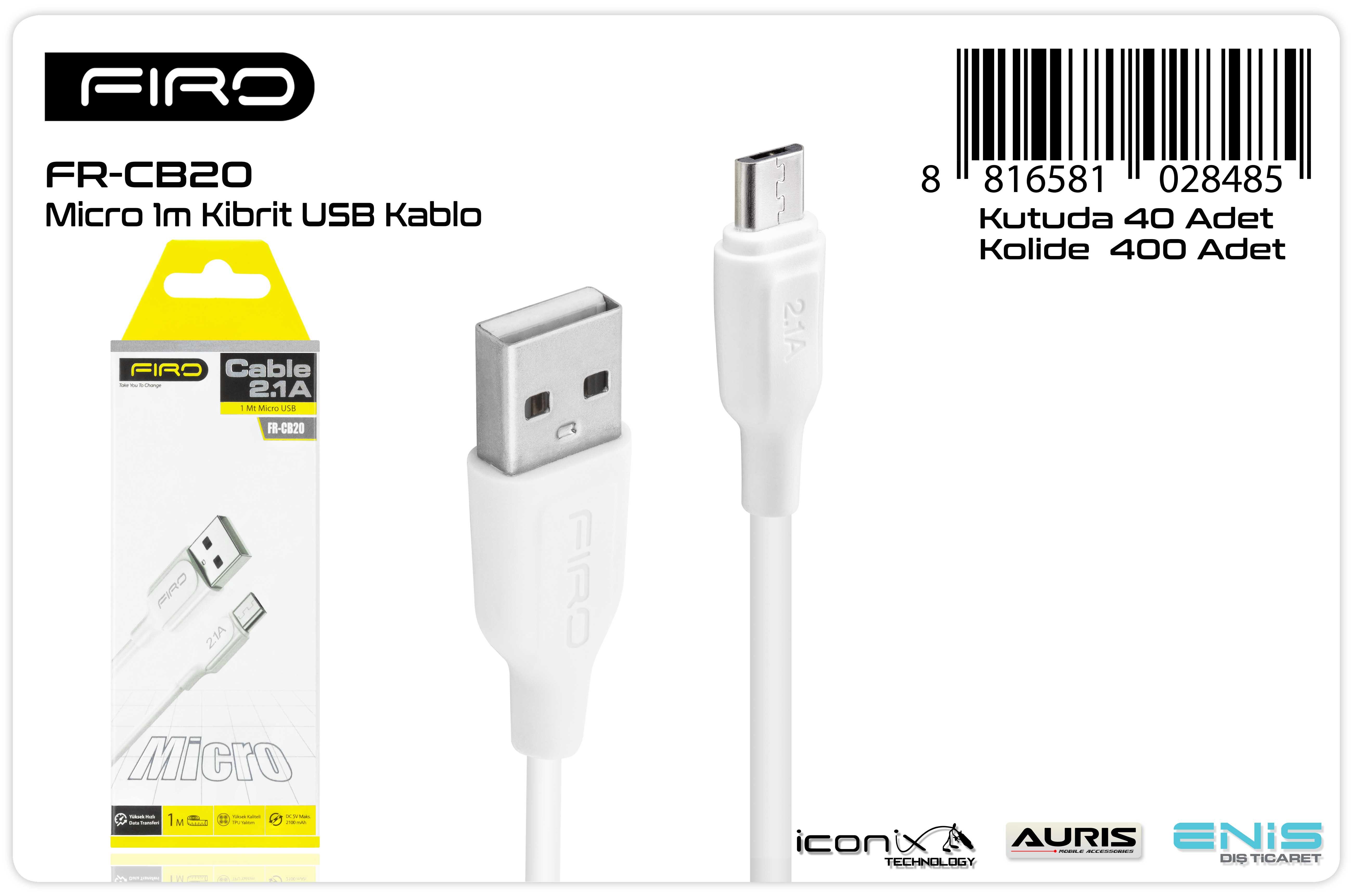 FR-CB20 Micro Kablo Kibrit