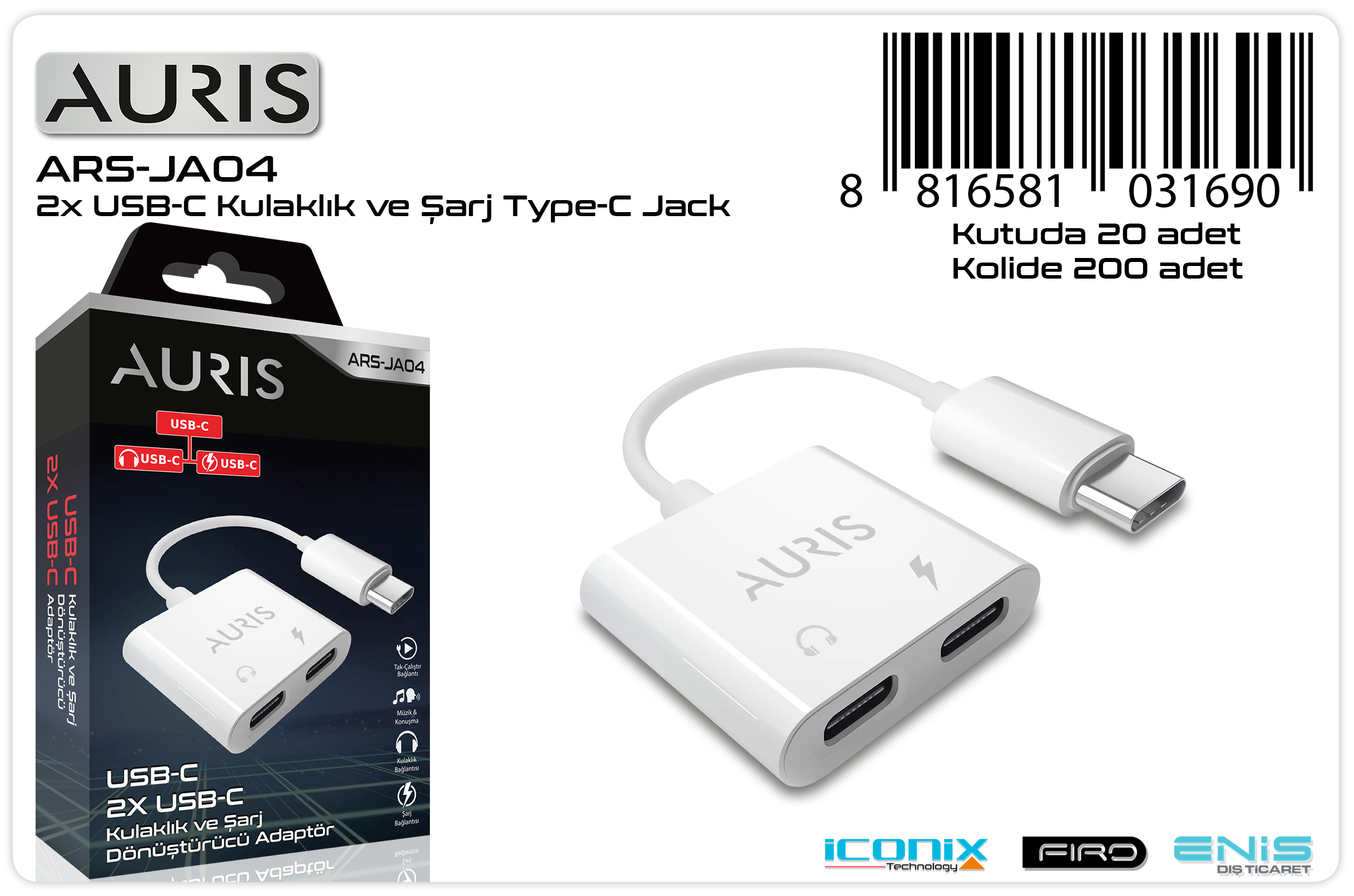 JA04 2XUsb-C Type-C Jack