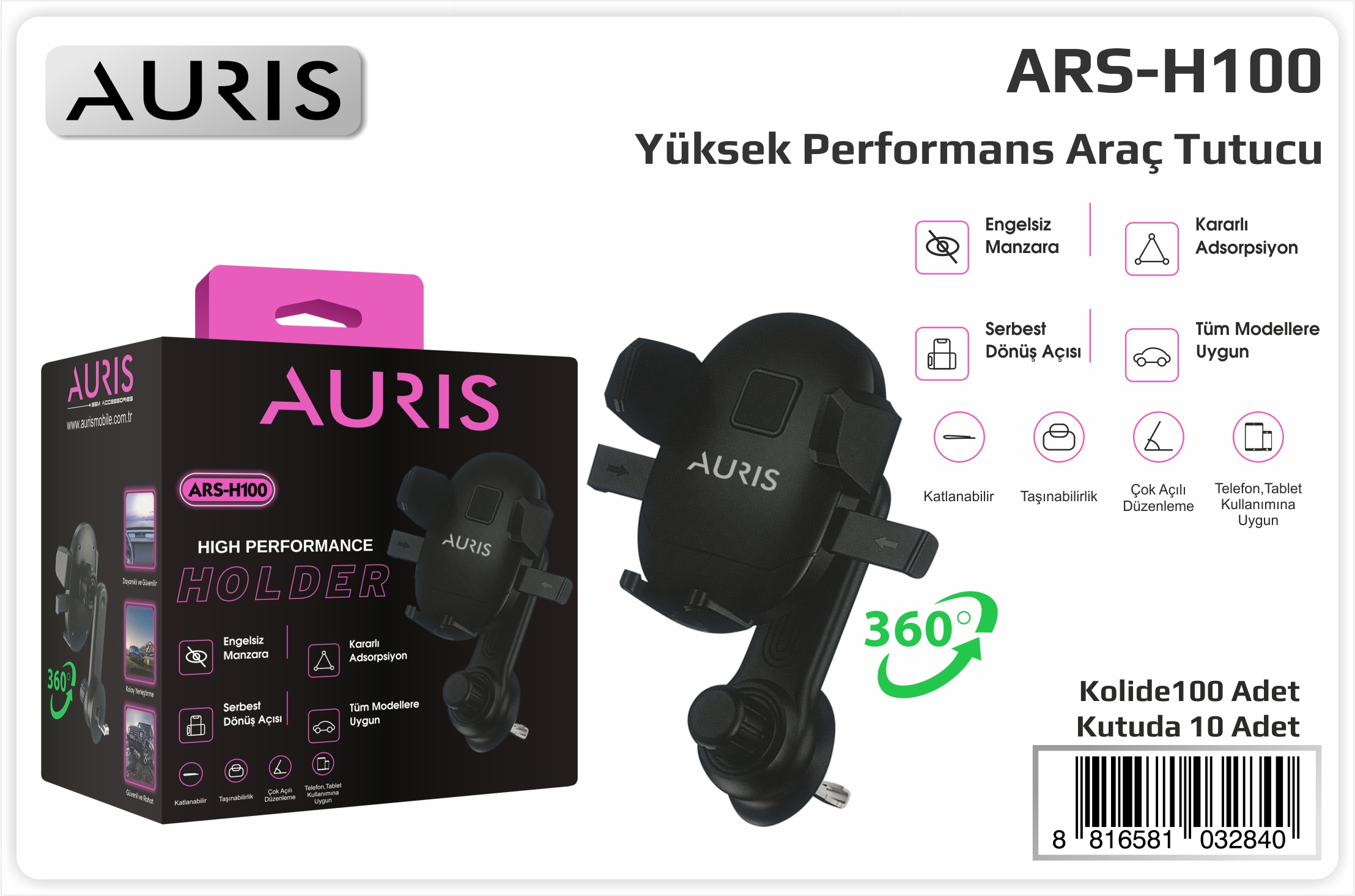 H100 Araç İçi Tel.Tutucu